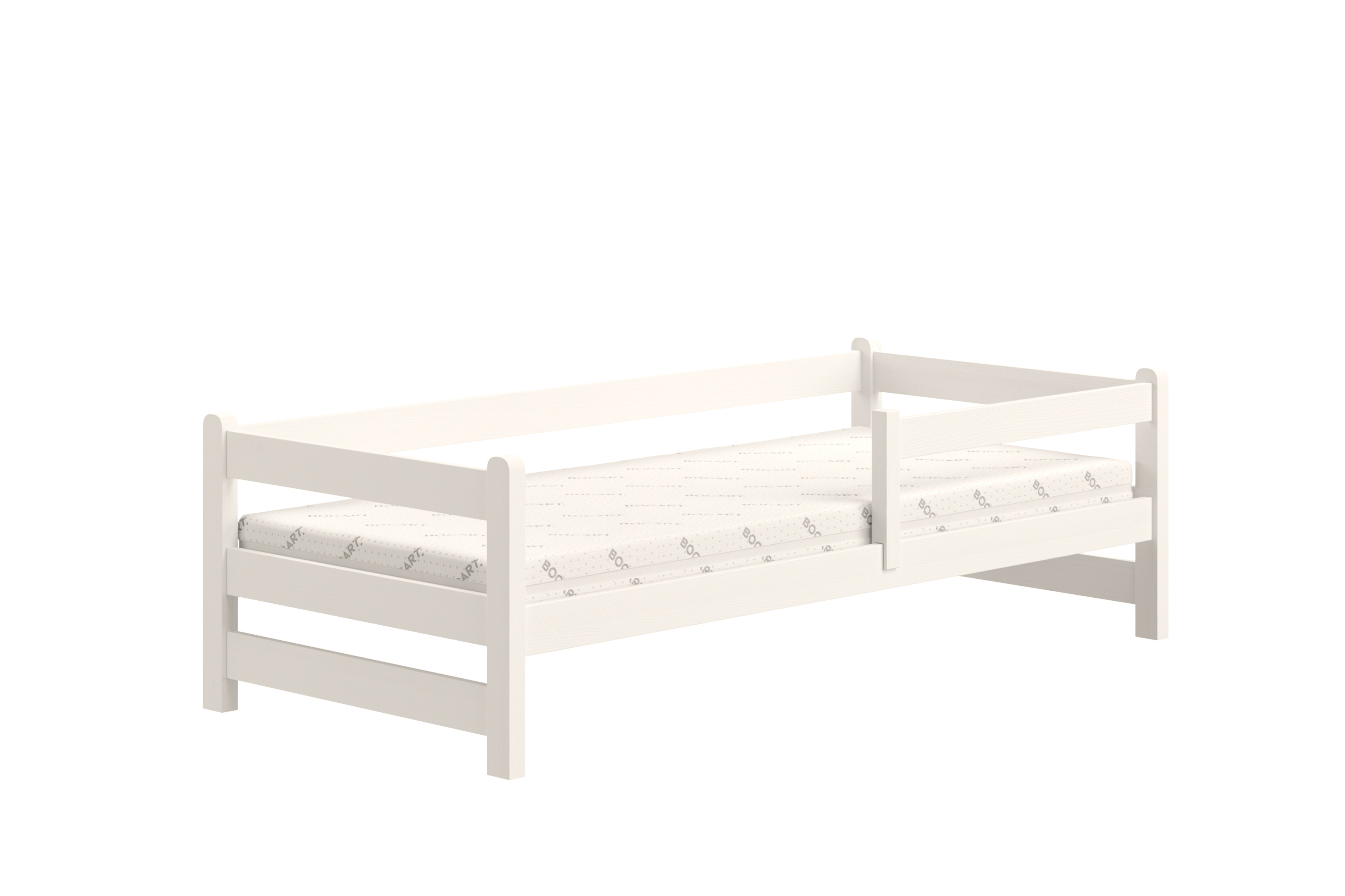 Detská posteľ Alis so zásuvkami - 90x200 cm - biela Posteľ dzieciece prízemná Alis - 90x200 / Biely