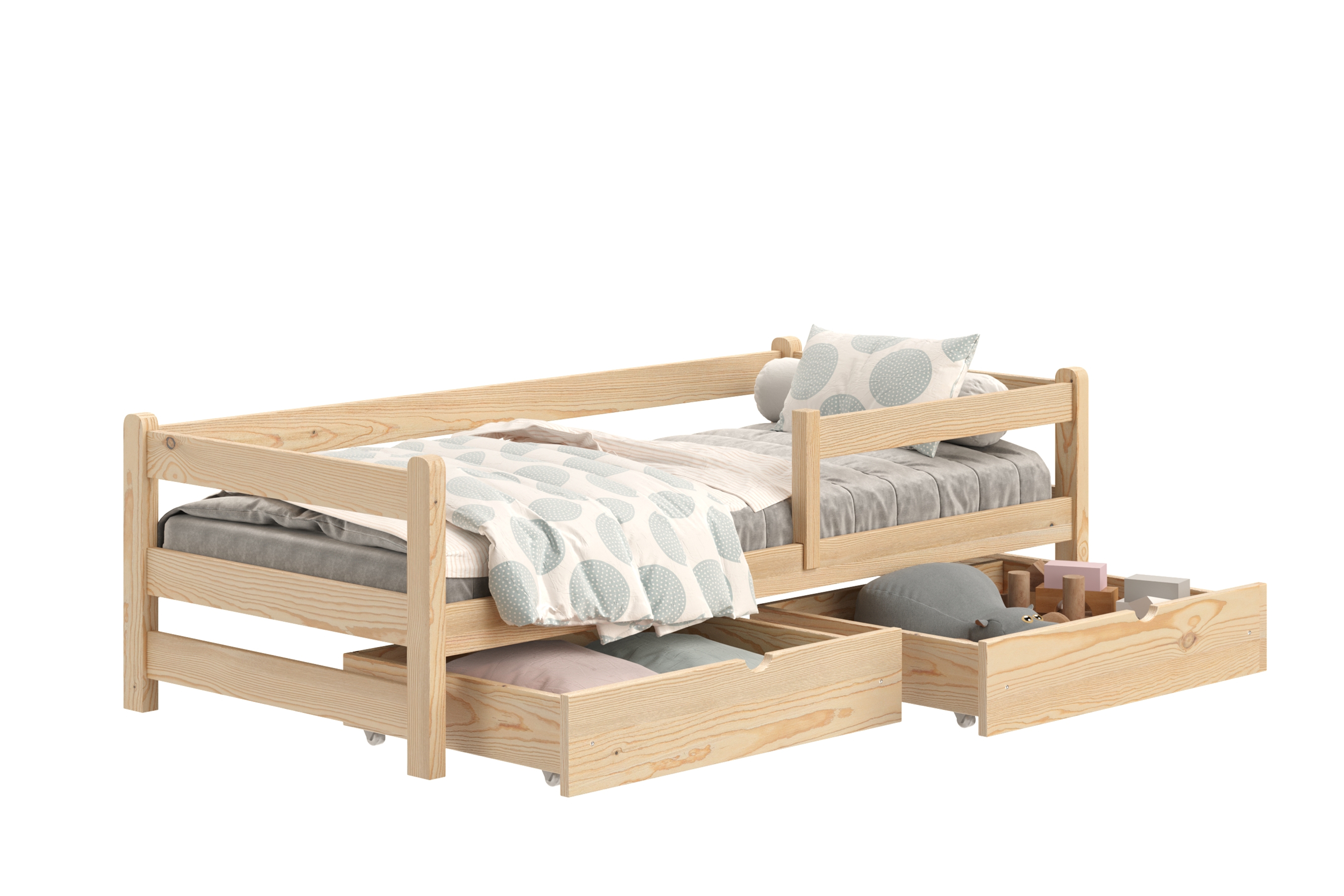 Dětská postel Alis 70x140 cm - borovice Postel dzieciece přízemní Alis - borovice, 70x140