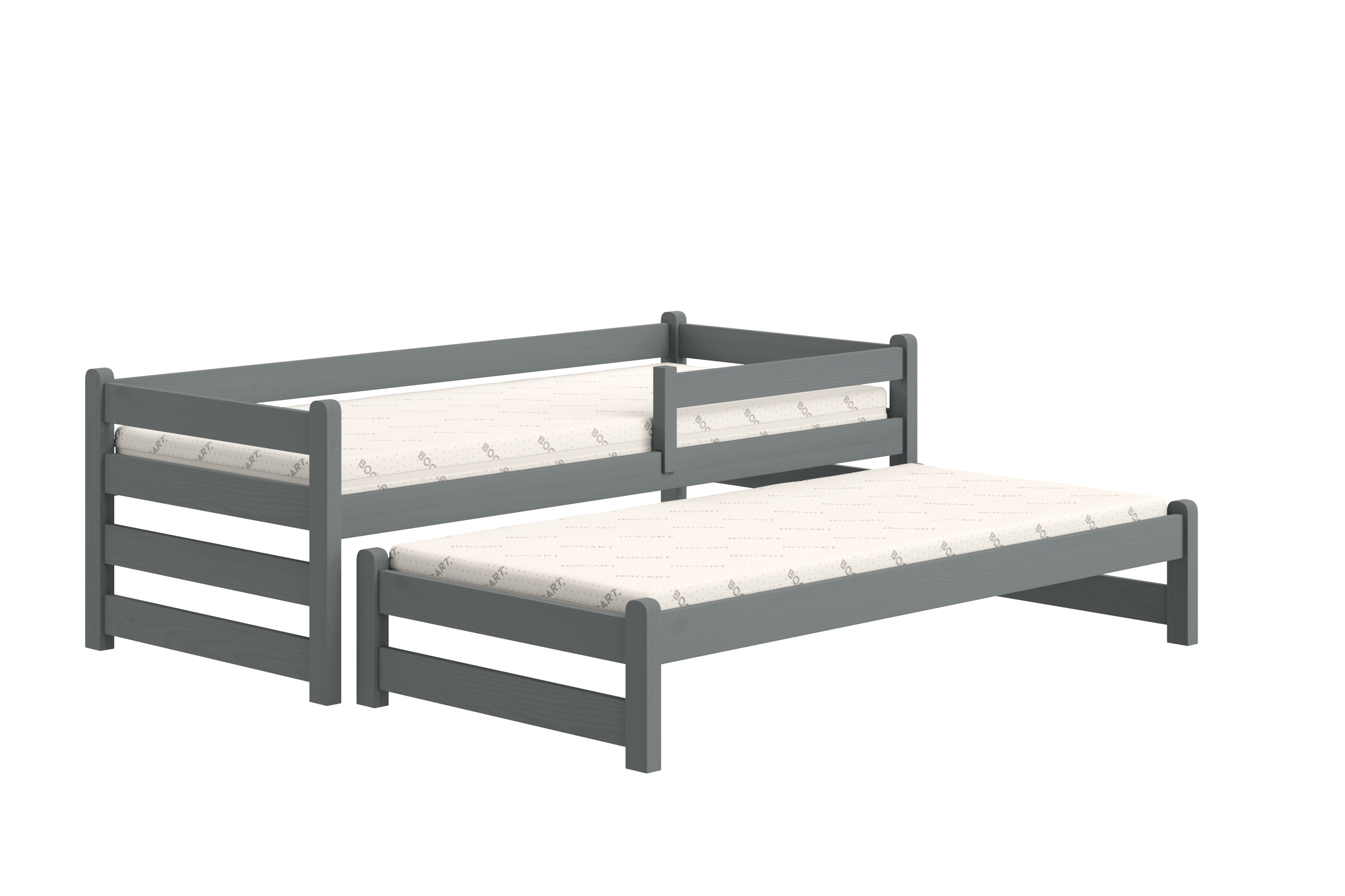 Detská posteľ Alis s prístelkou - 80x190 cm - grafitová Posteľ dzieciece prízemná výsuvna Alis - 80x190 / grafit 