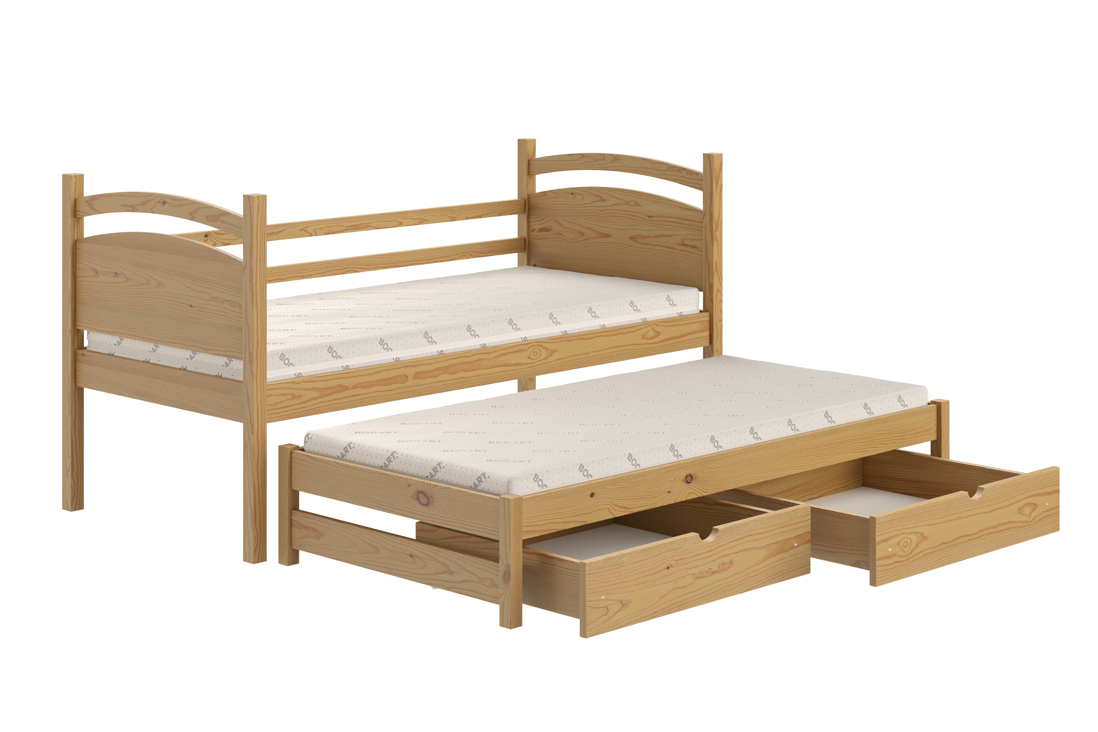 Výsuvná dětská postel Pinoki 80x190 cm - dub Postel dzieciece přízemní výsuvná Pinoki - 80x190 / dub