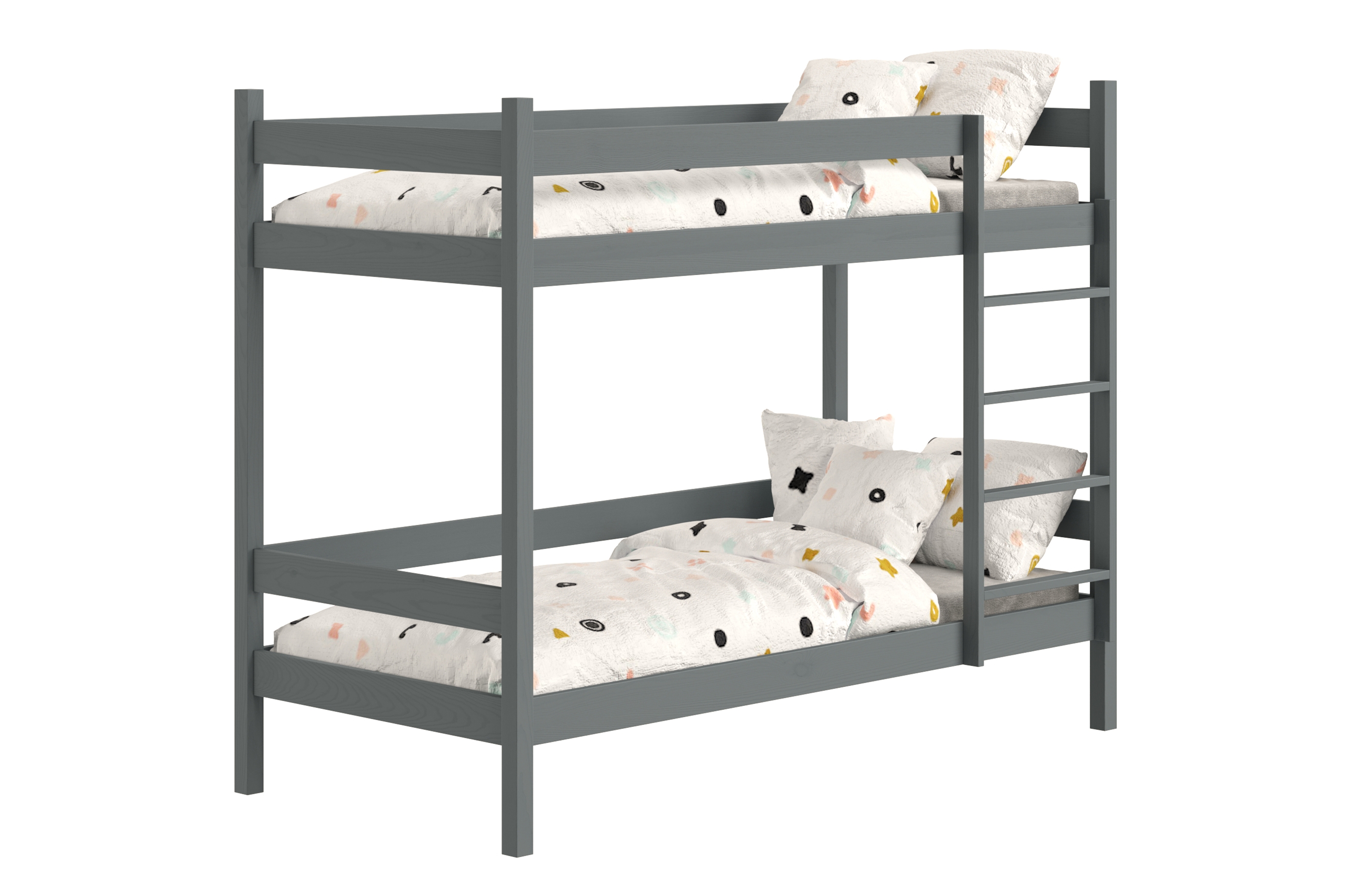 Patrová postel Fabrio 70x140 cm - grafit Postel dzieciece patrová  Fabrio - 70x140 / grafit