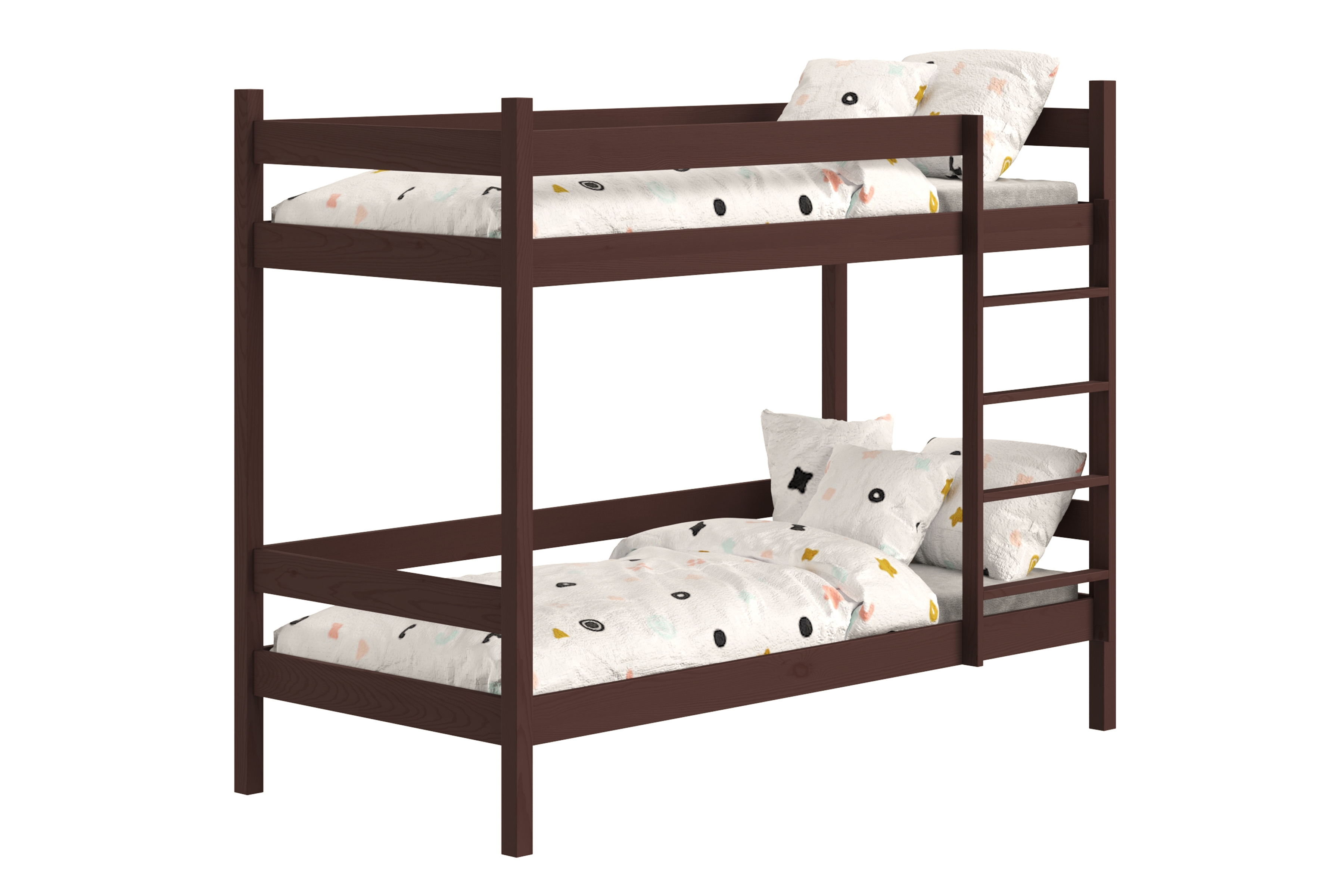 Poschodová posteľ Fabrio - hnedý, 80x200 Posteľ dzieciece poschodová Fabrio - 80x200 / Hnedý