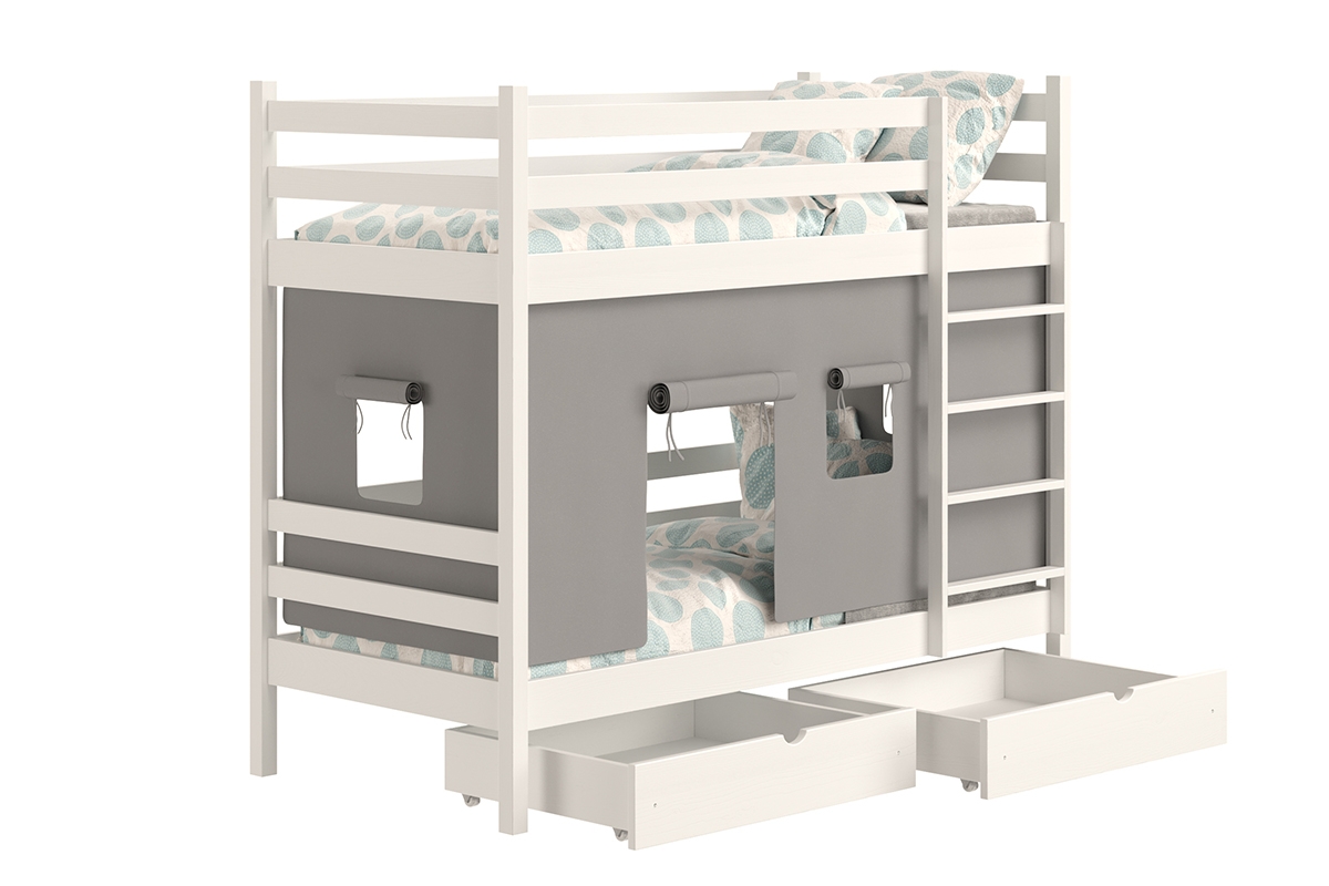 Patrová dětská postel Kubi 90x200 cm - bílá Postel dzieciece patrová  Kubi - 90x200 / bílá