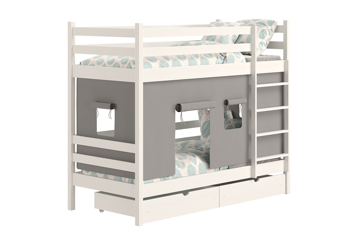 Patrová dětská postel Kubi 90x200 cm - bílá Postel dzieciece patrová  Kubi - 90x200 / bílá