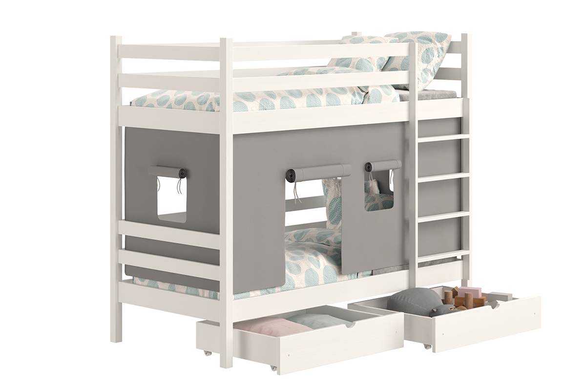 Patrová dětská postel Kubi 90x200 cm - bílá Postel dzieciece patrová  Kubi - 90x200 / bílá