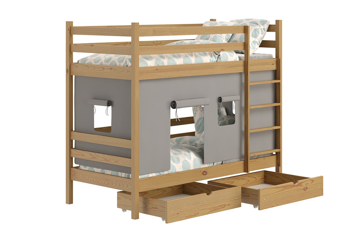 Patrová dětská postel Kubi 90x200 cm - dub Postel dzieciece patrová  Kubi - 90x200 / dub