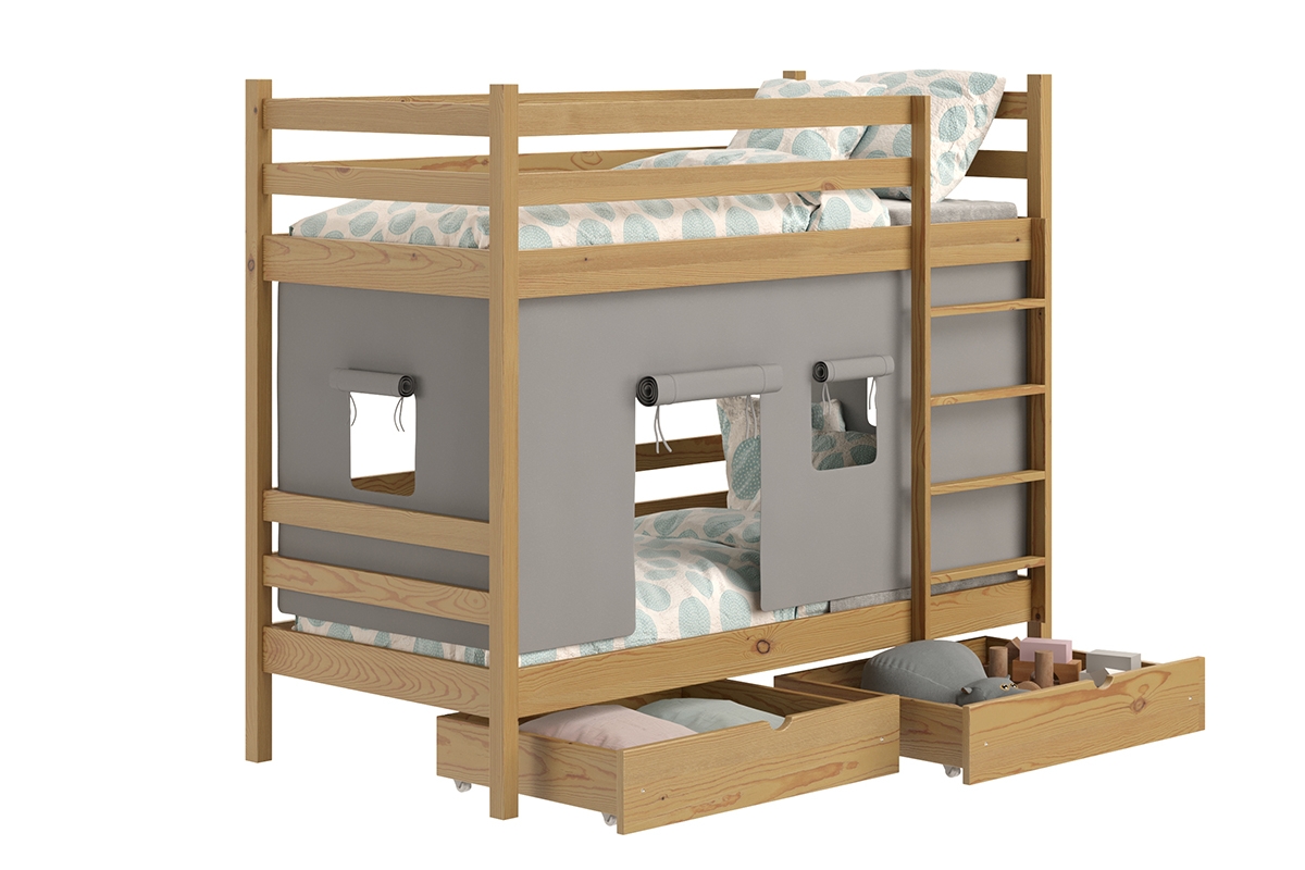 Patrová dětská postel Kubi 90x200 cm - dub Postel dzieciece patrová  Kubi - 90x200 / dub