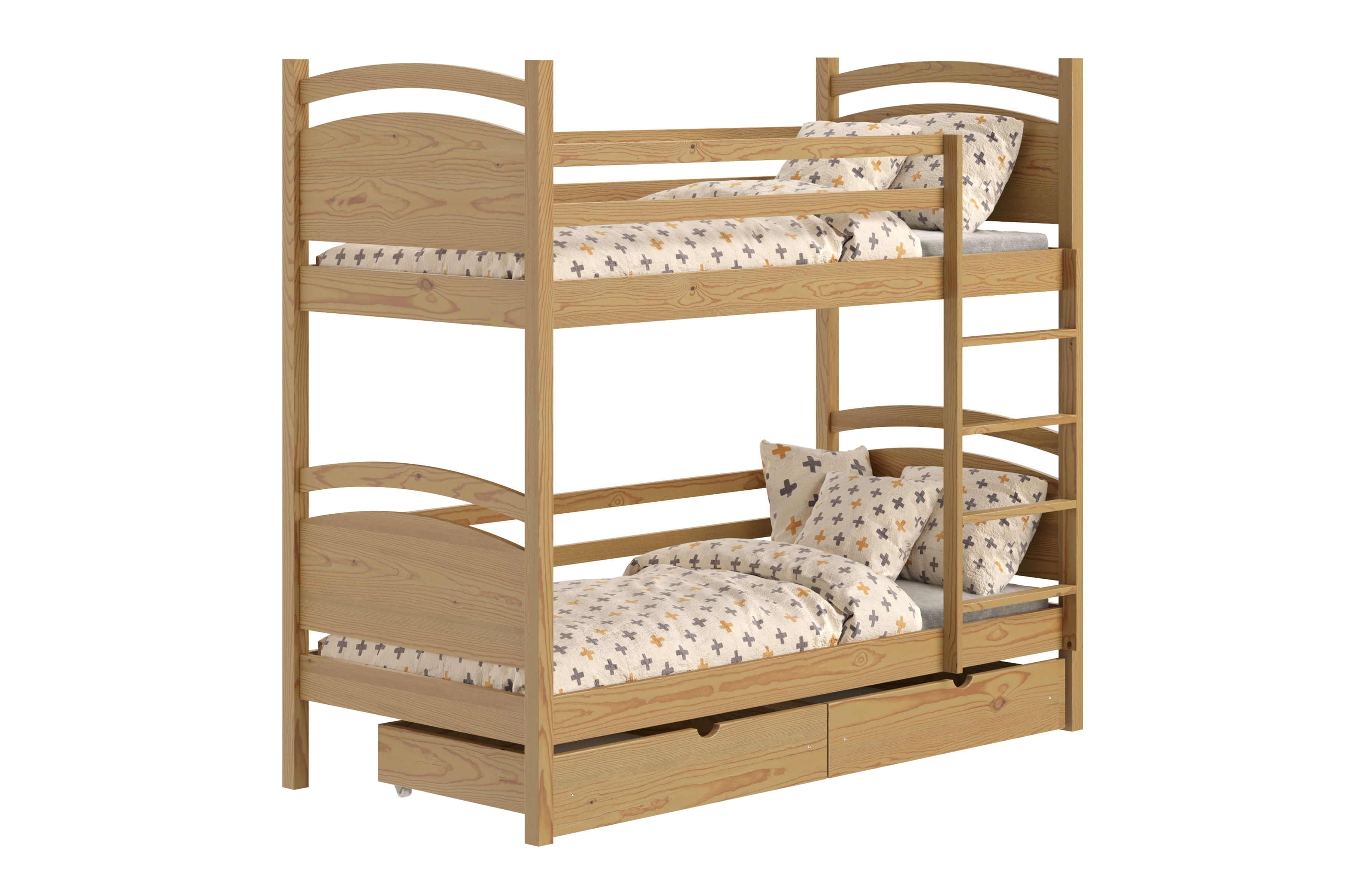 Patrová postel Pinoki 70x140 cm - dub Postel dzieciece patrová  Pinoki - dub, 70x140 