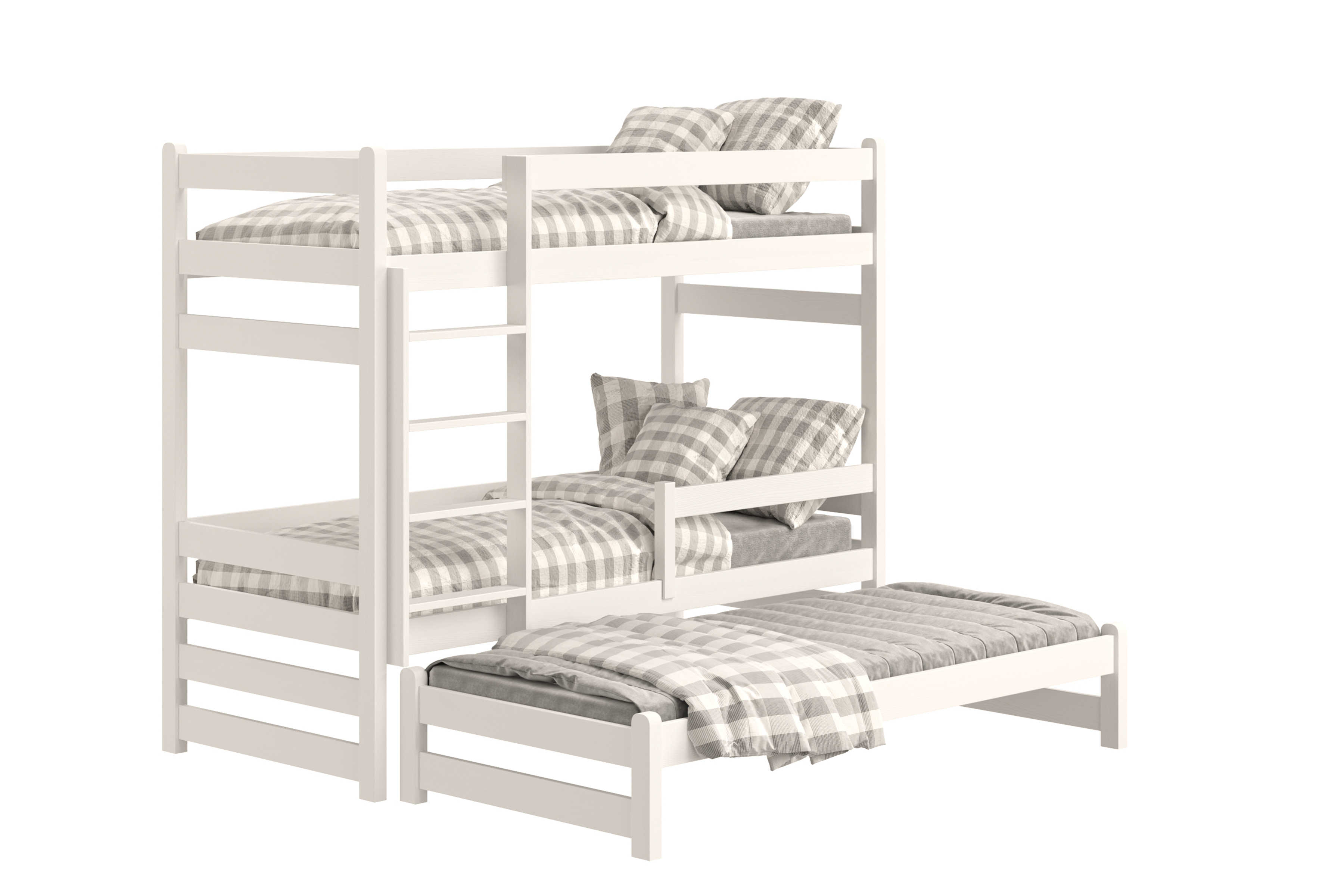 Dětská patrová výsuvná postel Alis 80x160 cm - bílá Postel dzieciece patrová  výsuvná Alis - bílá, 80x160