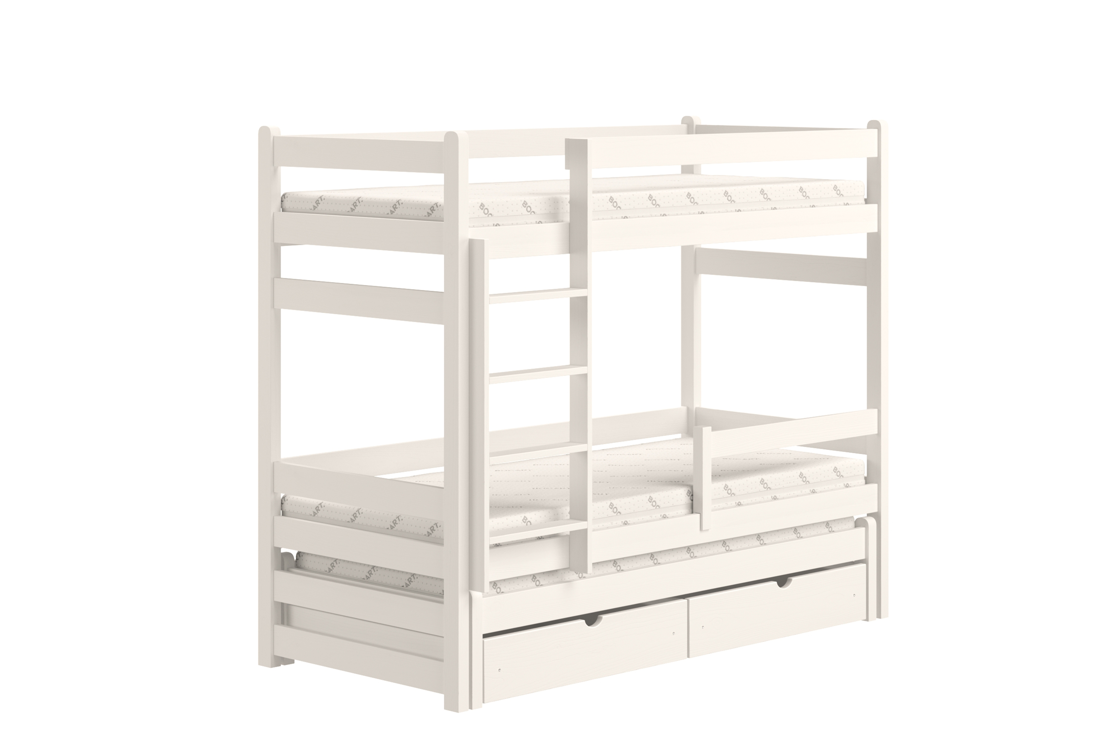 Poschodová posteľ Alis s prístelkou - 80x200 cm - biela Posteľ dzieciece poschodová výsuvna Alis - 80x200 / Biely