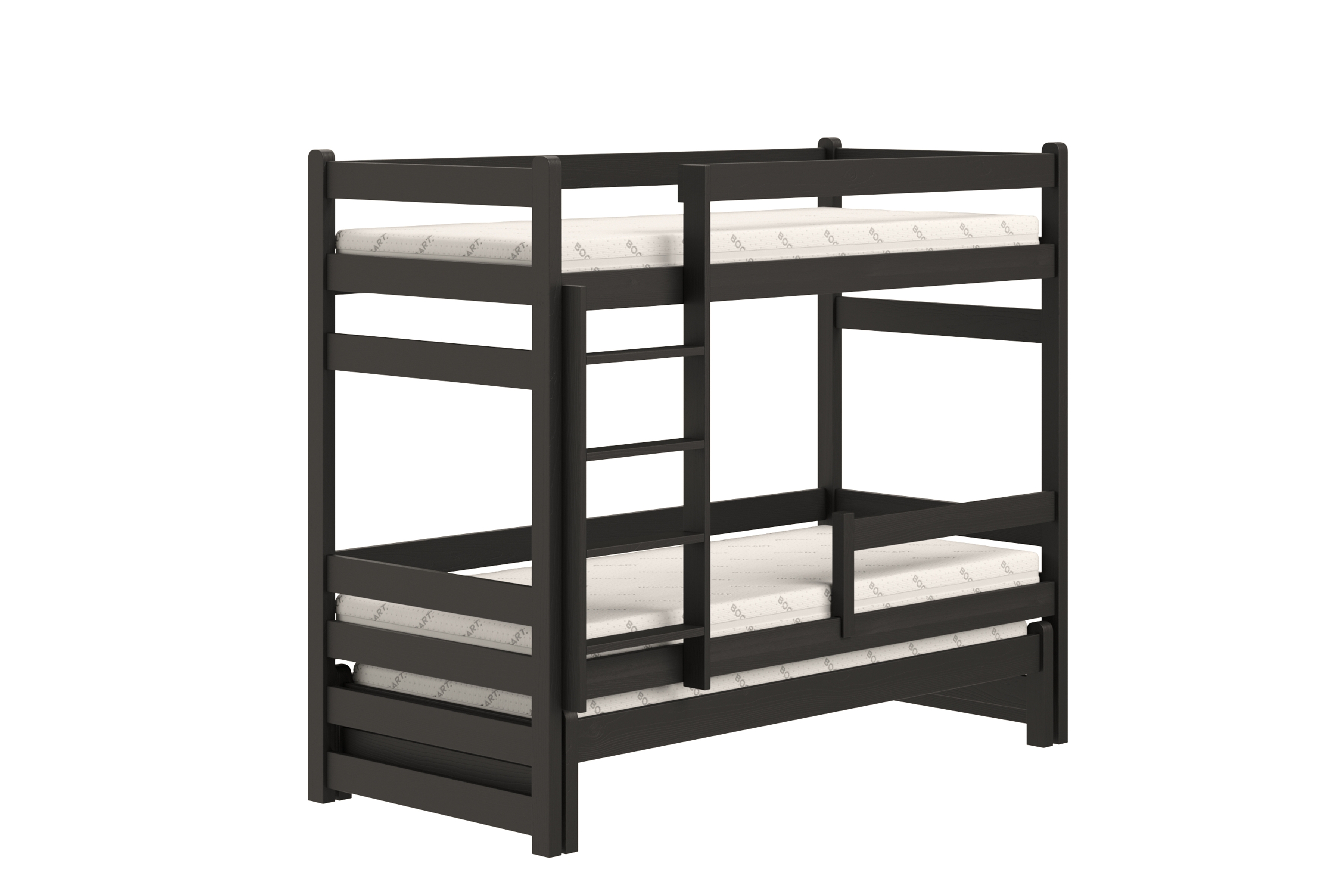 Dětská patrová výsuvná postel Alis 90x200 cm - černá Postel dzieciece patrová  výsuvná Alis - černá, 90x200