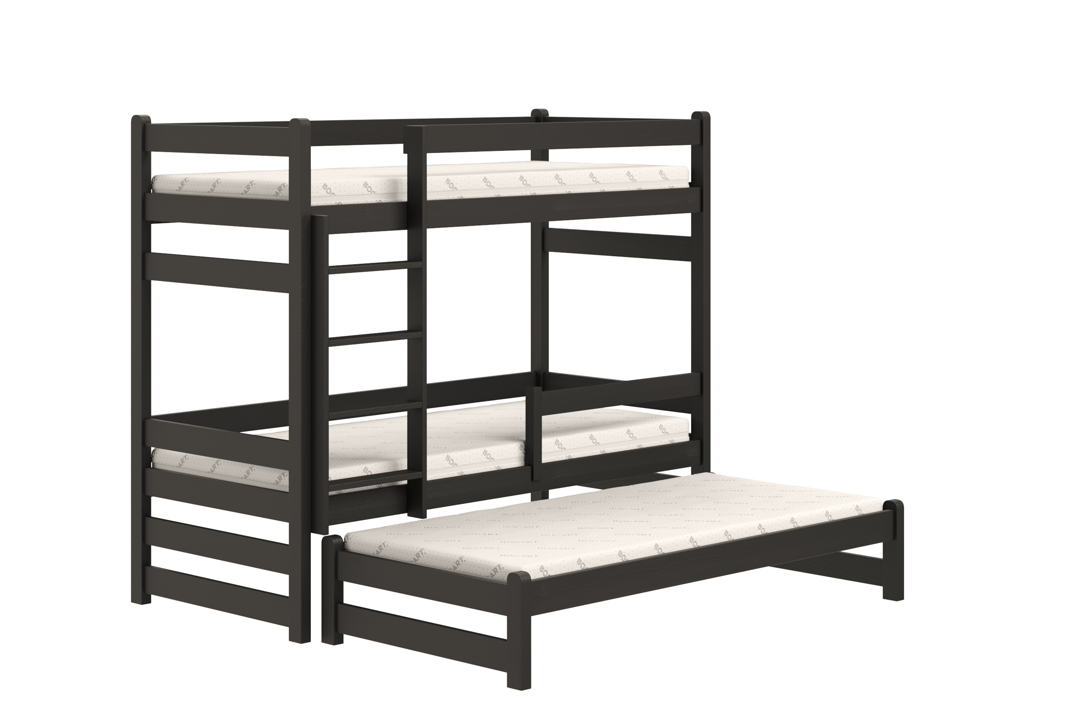 Dětská patrová výsuvná postel Alis 90x200 cm - černá Postel dzieciece patrová  výsuvná Alis - černá, 90x200