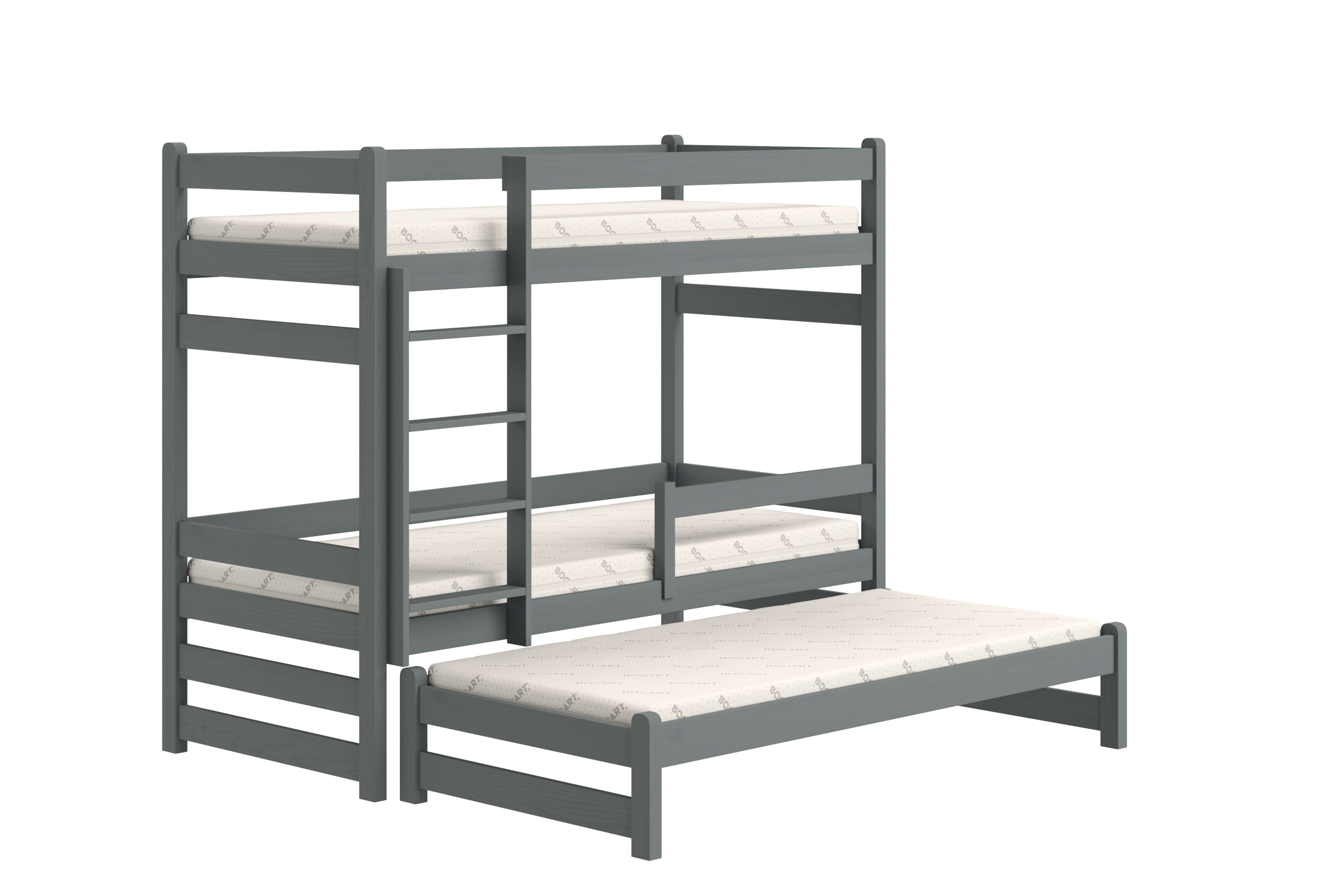 Dětská patrová výsuvná postel Alis 80x160 cm - grafitová Postel dzieciece patrová  výsuvná Alis - grafit, 80x160