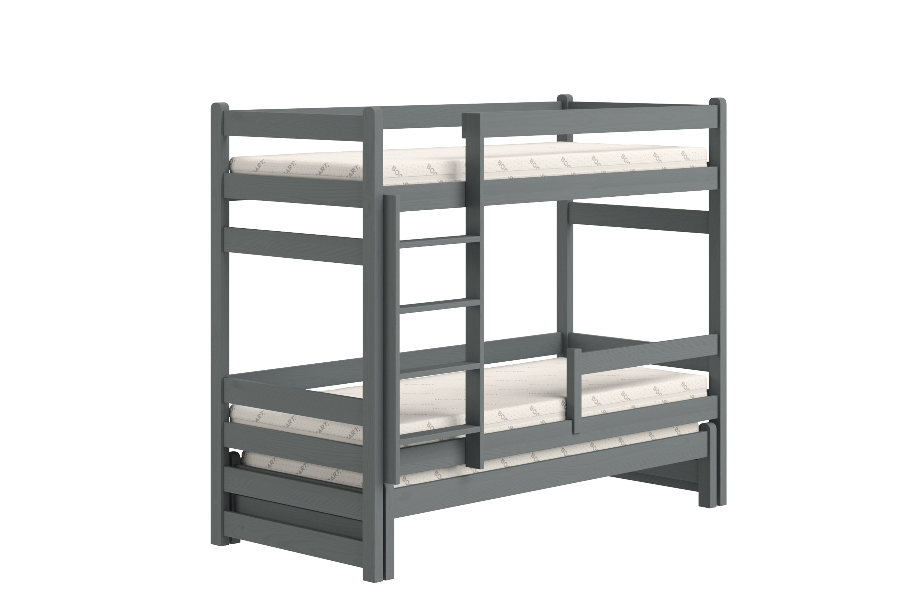 Dětská patrová výsuvná postel Alis 80x200 cm - grafitová Postel dzieciece patrová  výsuvná Alis - grafit, 80x200