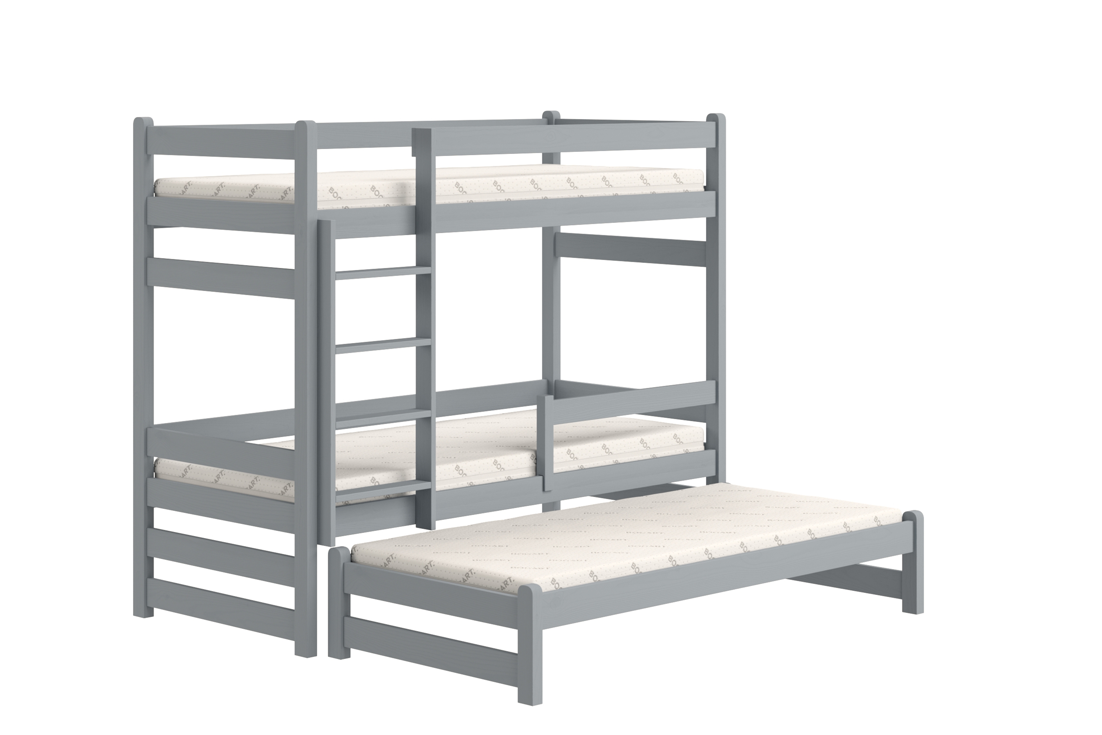 Dětská patrová výsuvná postel Alis 90x200 cm - šedá Postel dzieciece patrová  výsuvná Alis - šedá, 90x200
