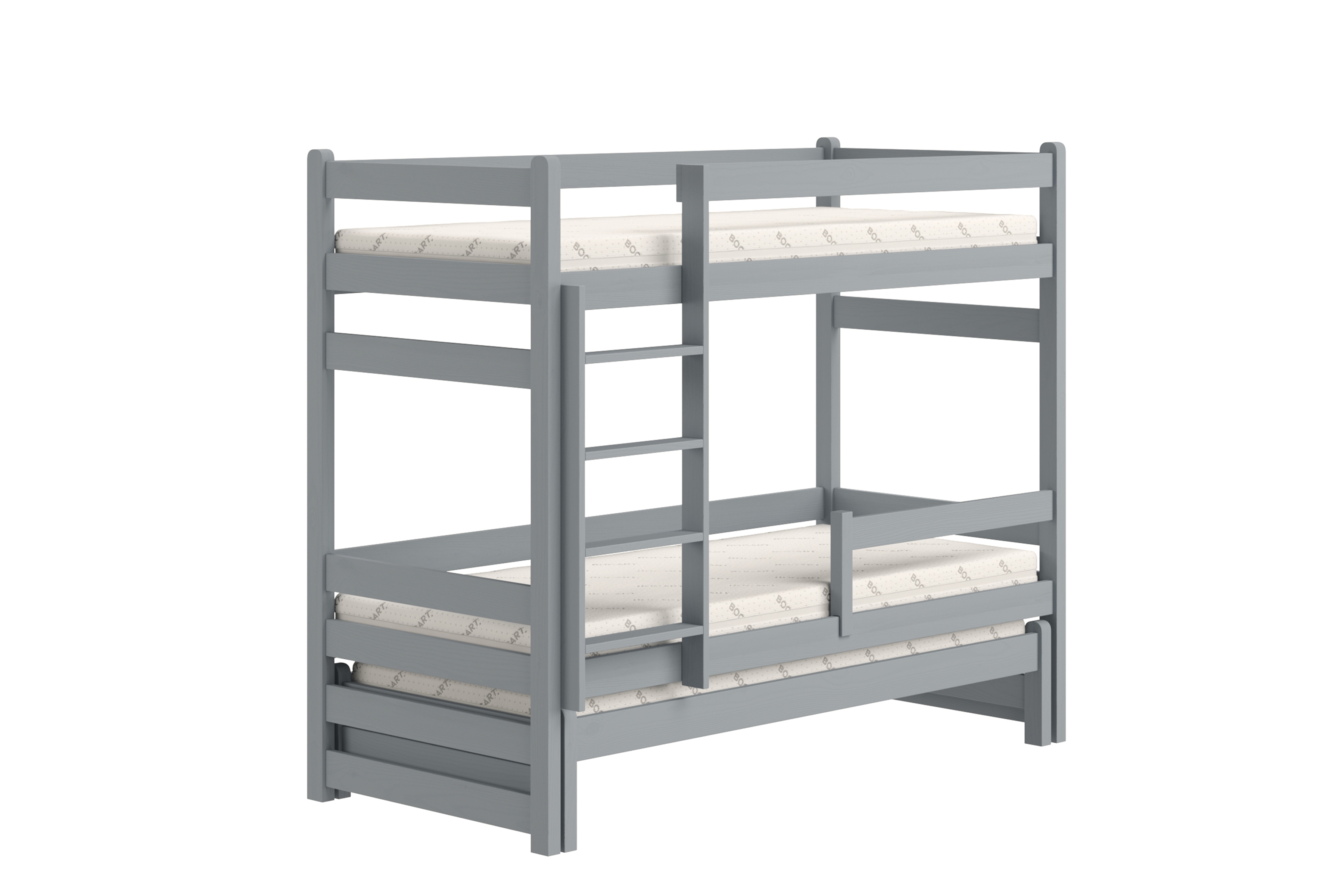 Dětská patrová výsuvná postel Alis 90x200 cm - šedá Postel dzieciece patrová  výsuvná Alis - šedá, 90x200