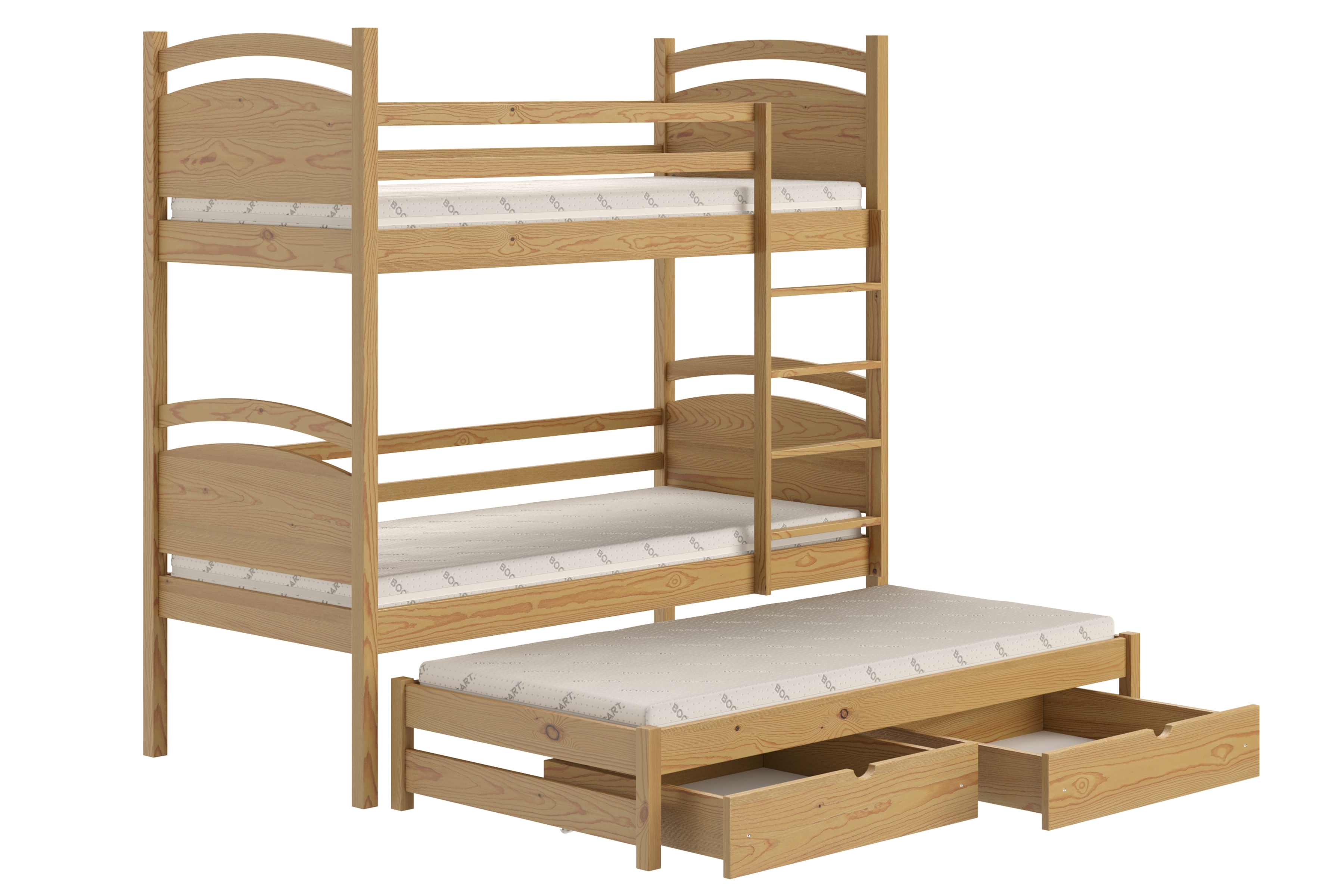 Výsuvná patrová postel Pinoki 80x190 cm - dub Postel dzieciece patrová  výsuvná Pinoki - 80x190 / dub