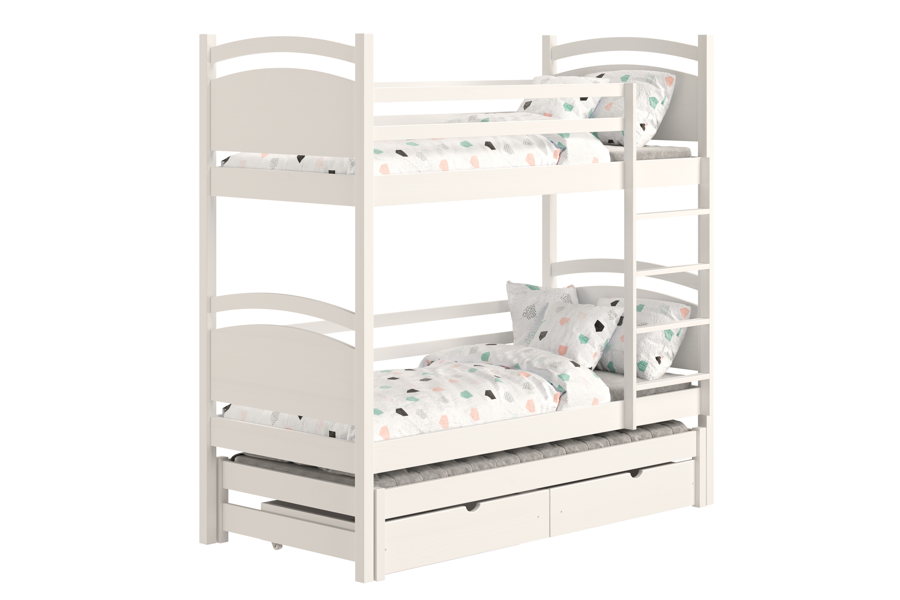 Výsuvná patrová postel Pinoki 80x190 cm - bílá Postel dzieciece patrová  výsuvná Pinoki - 80x190/ bílá