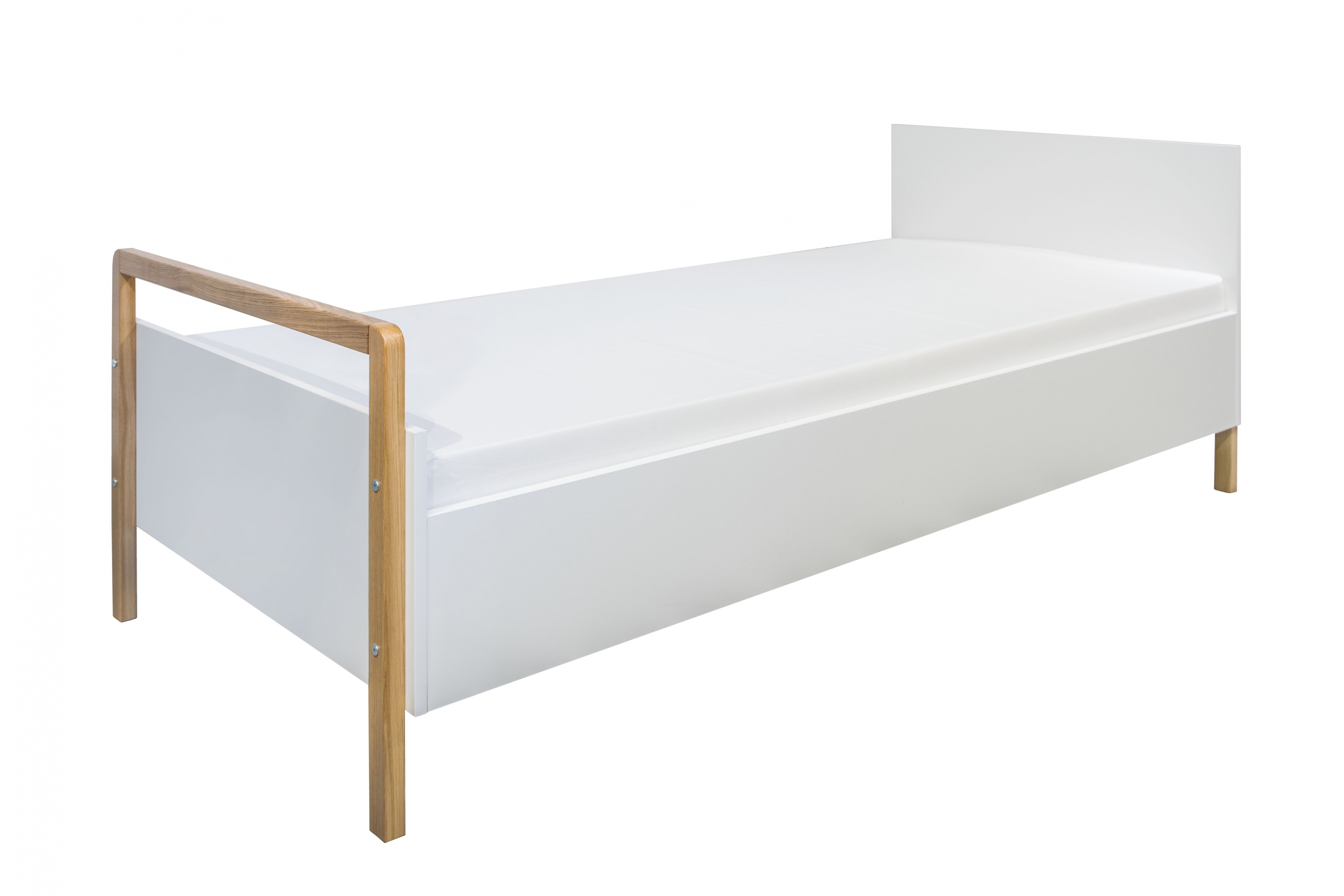 Detská posteľ Silia 80x180 cm - alpská biela / dub Posteľ dzieciece Silia 80x180 cm - Biela alpejska / Dub