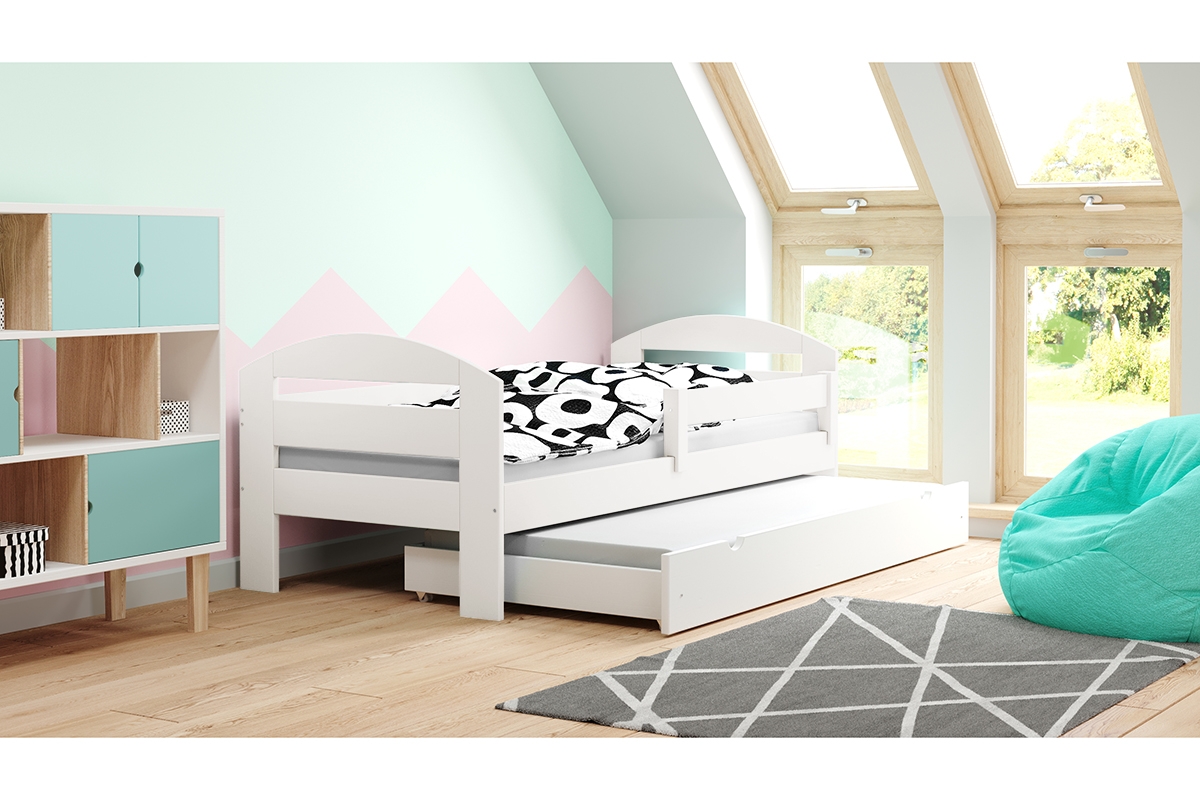 Detská posteľ s prístelkou Wiola Posteľ so zábradlím