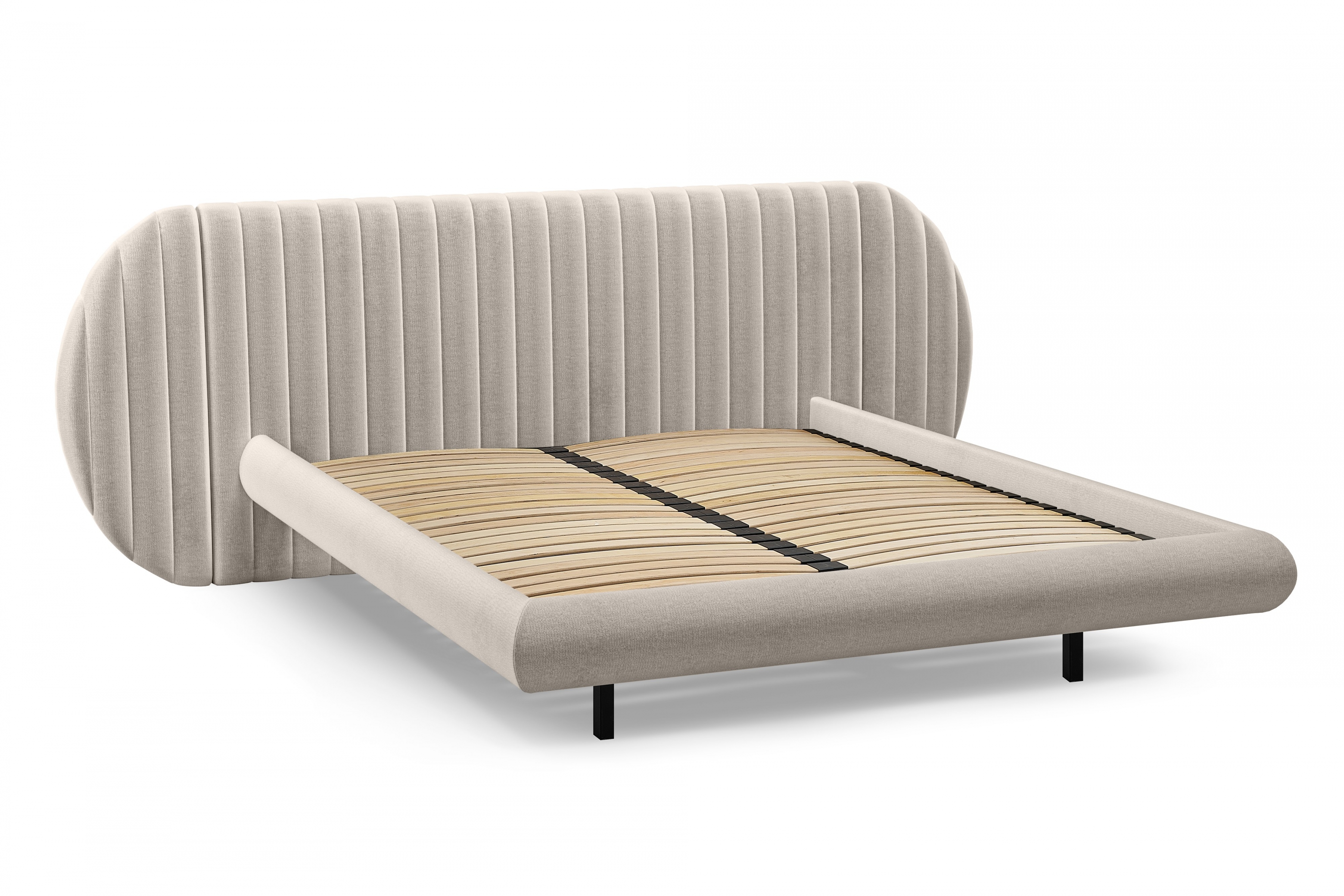 Manželská posteľ Galin 160x200 cm - béžová žinylka Perfect Harmony 07 Posteľ Galin lewitujace / 160x200 / Perfect Harmony 07