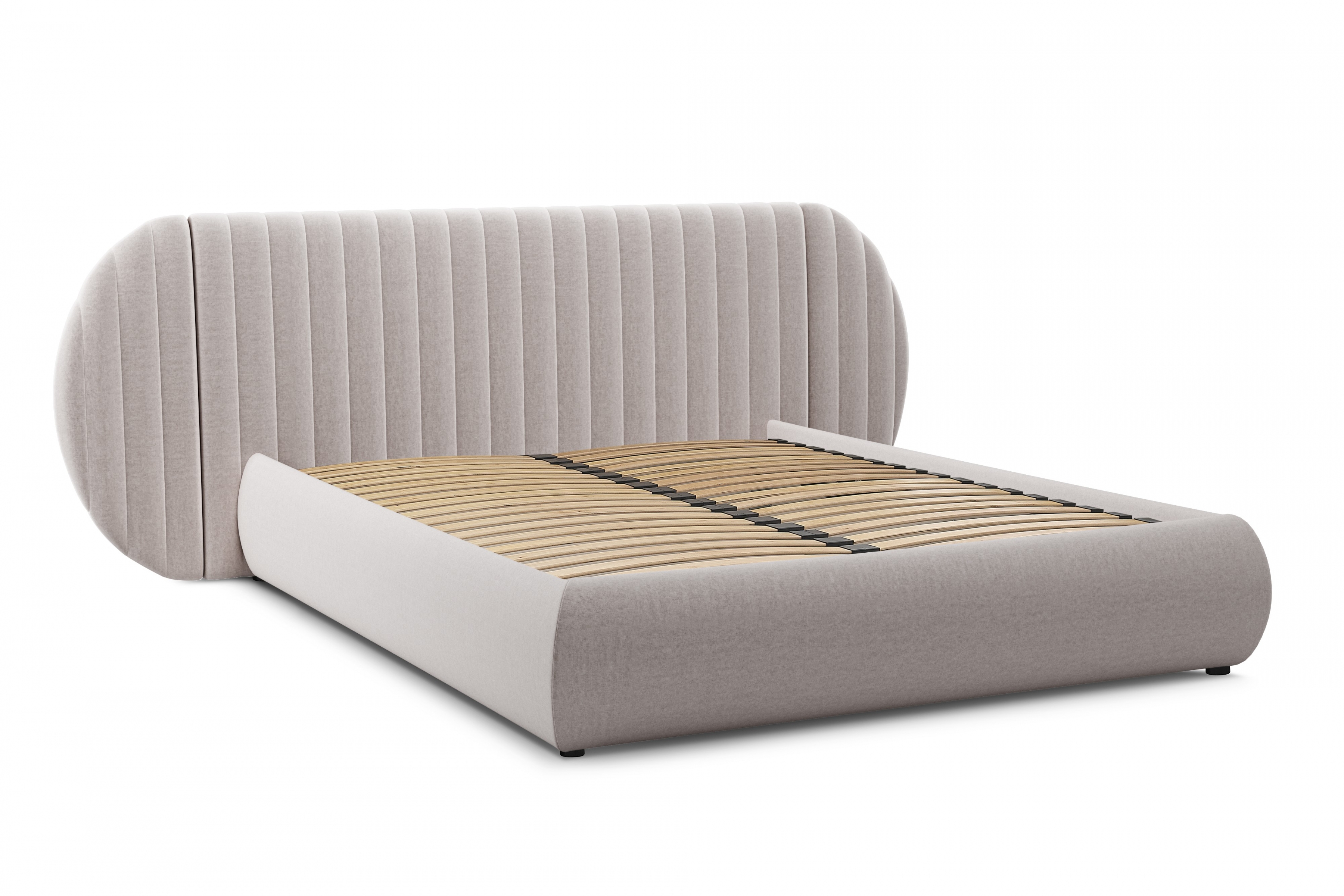 Manželská posteľ Galin 160x200 cm s úložným priestorom - béžová pletenina Maya 01 Posteľ Galin S vnútorným úložným priestorom/ 160x200 / Maya 01