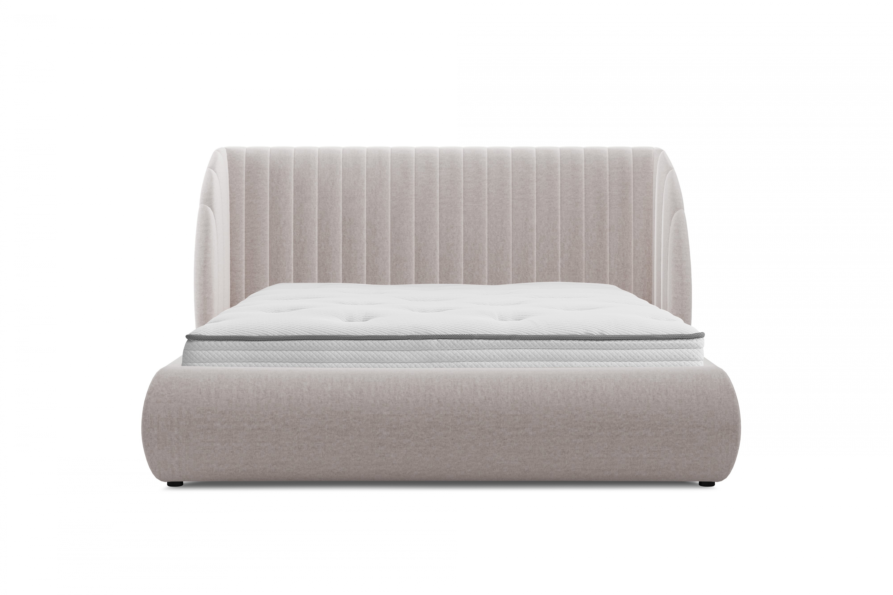 Manželská posteľ Galin 160x200 cm s úložným priestorom - béžová pletenina Maya 01 Posteľ Galin S vnútorným úložným priestorom/ 160x200 / Maya 01