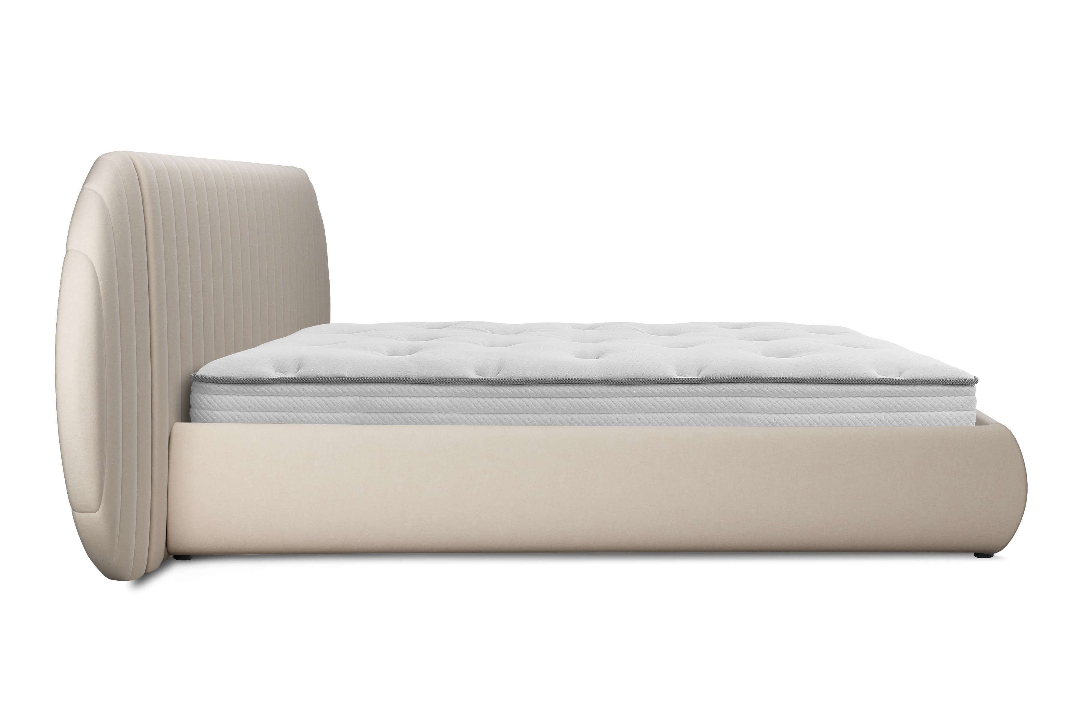 Manželská posteľ Galin 180x200 cm s úložným priestorom - béžový velúr Velutto 2 Posteľ Galin S vnútorným úložným priestorom/ 180x200 / Velutto 2