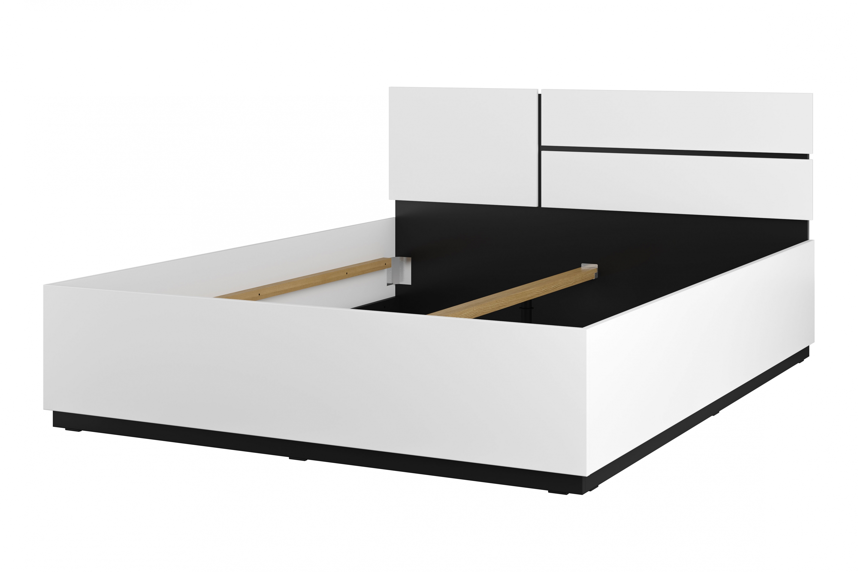 Postel Cross 160x200 cm – bílá / černá Postel Gramon 160x200 - bílá / černá