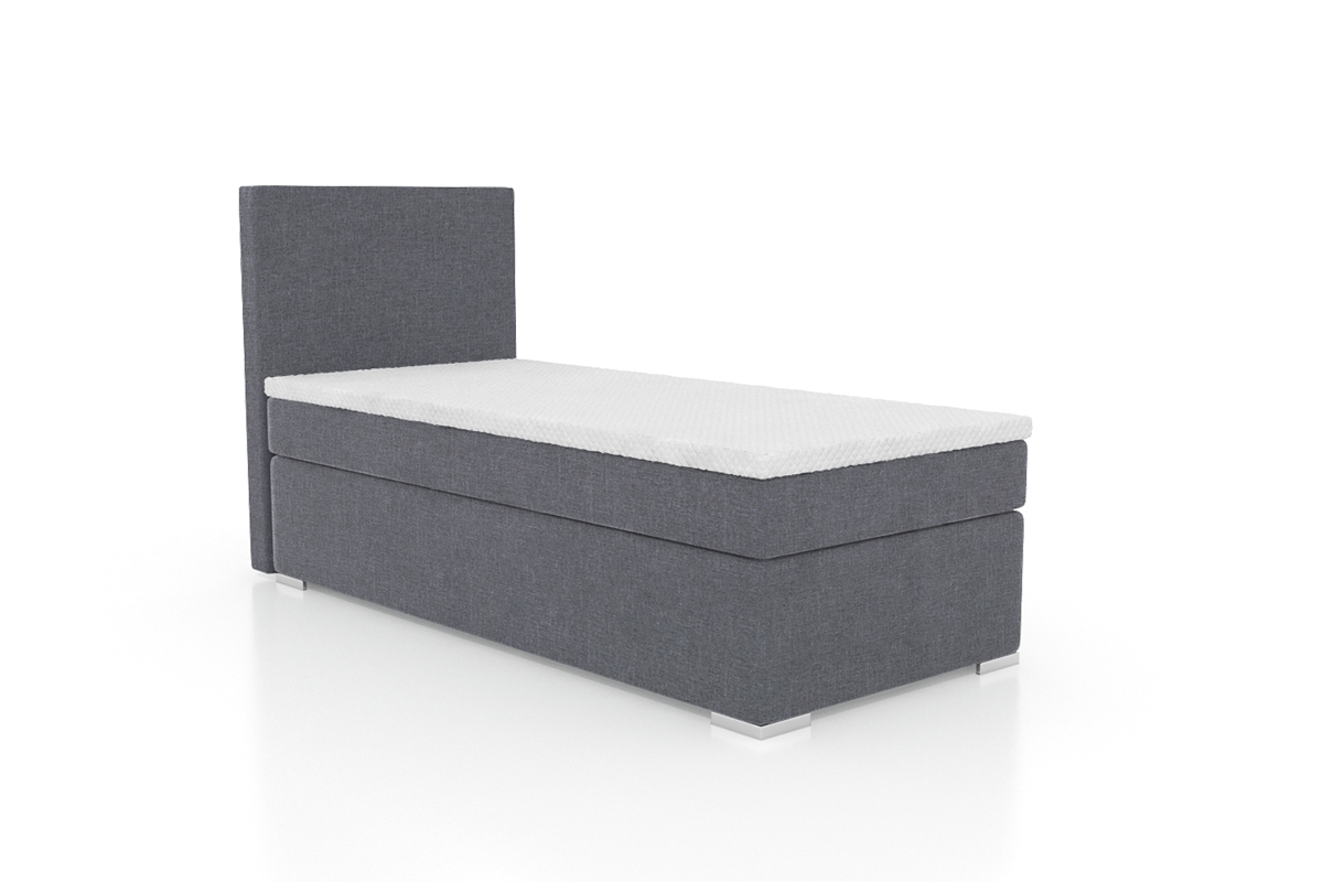 Boxspring posteľ mlodziezowe Fabrice 90x200 šedá Sawana 21 tapicerowane łóżko młodzieżowe 