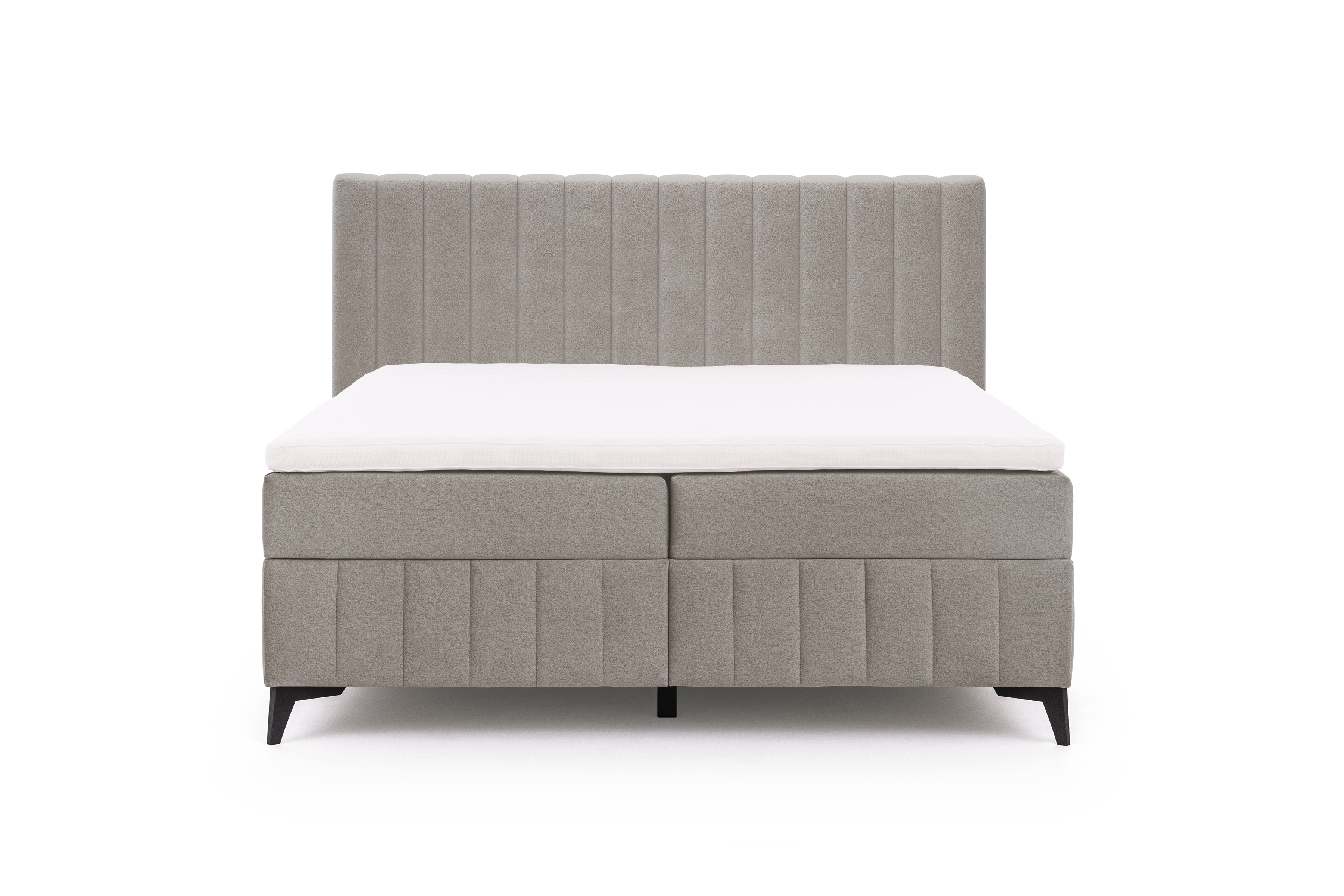 Boxspring posteľ Verona 180x200 s úložným priestorom – béžový hydrofóbny zamat Amon 16 Boxspring posteľ Verona 180x200 s úložným priestorom - béžový velúr hydrofobowy Amon 16 