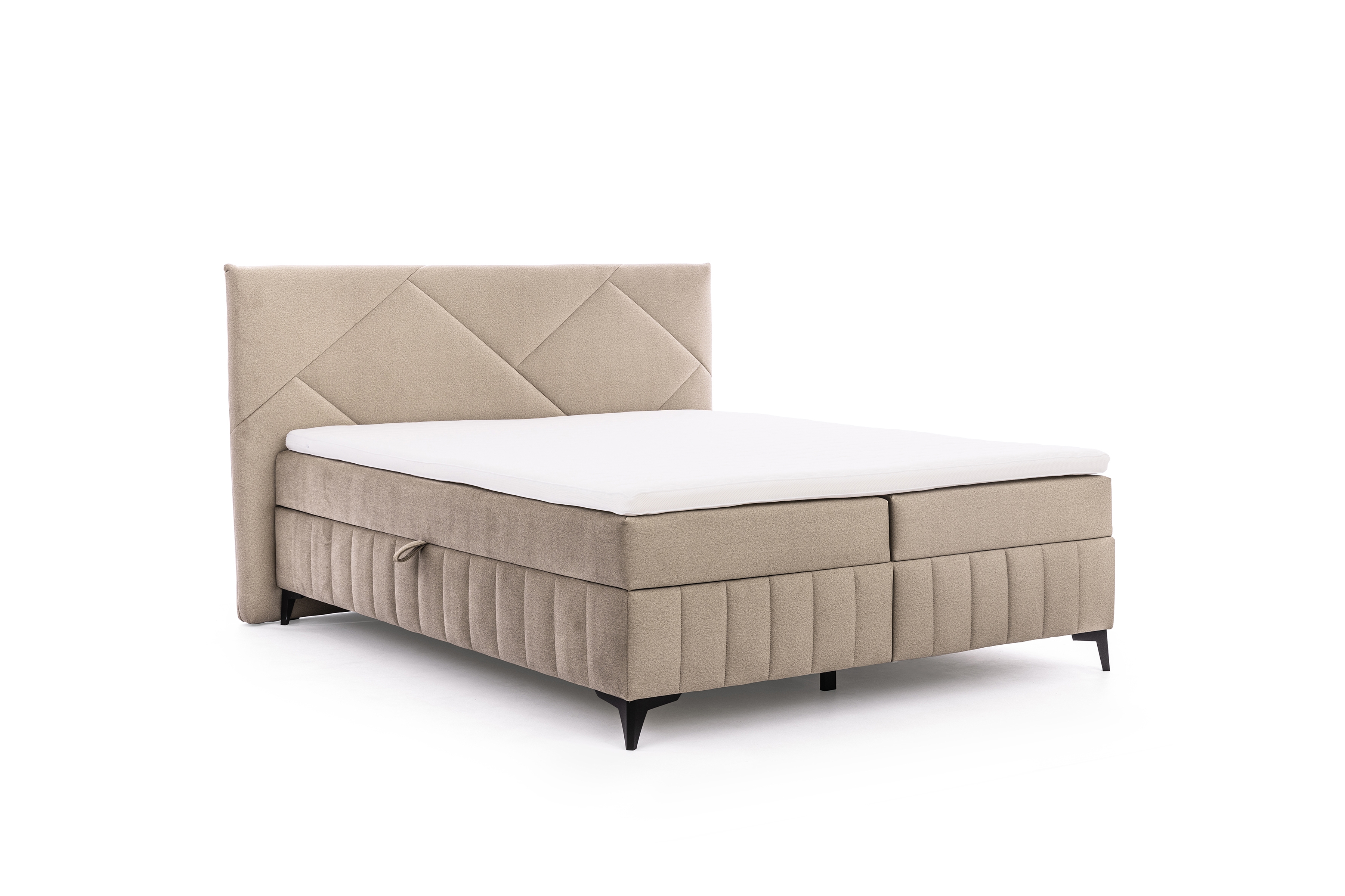 Posteľ Boxspring Wasil 160x200 s úložným priestorom - béžový zamat Element 6 Boxspring posteľ Wasil 160x200 s úložným priestorom - béžový zamat Element 6