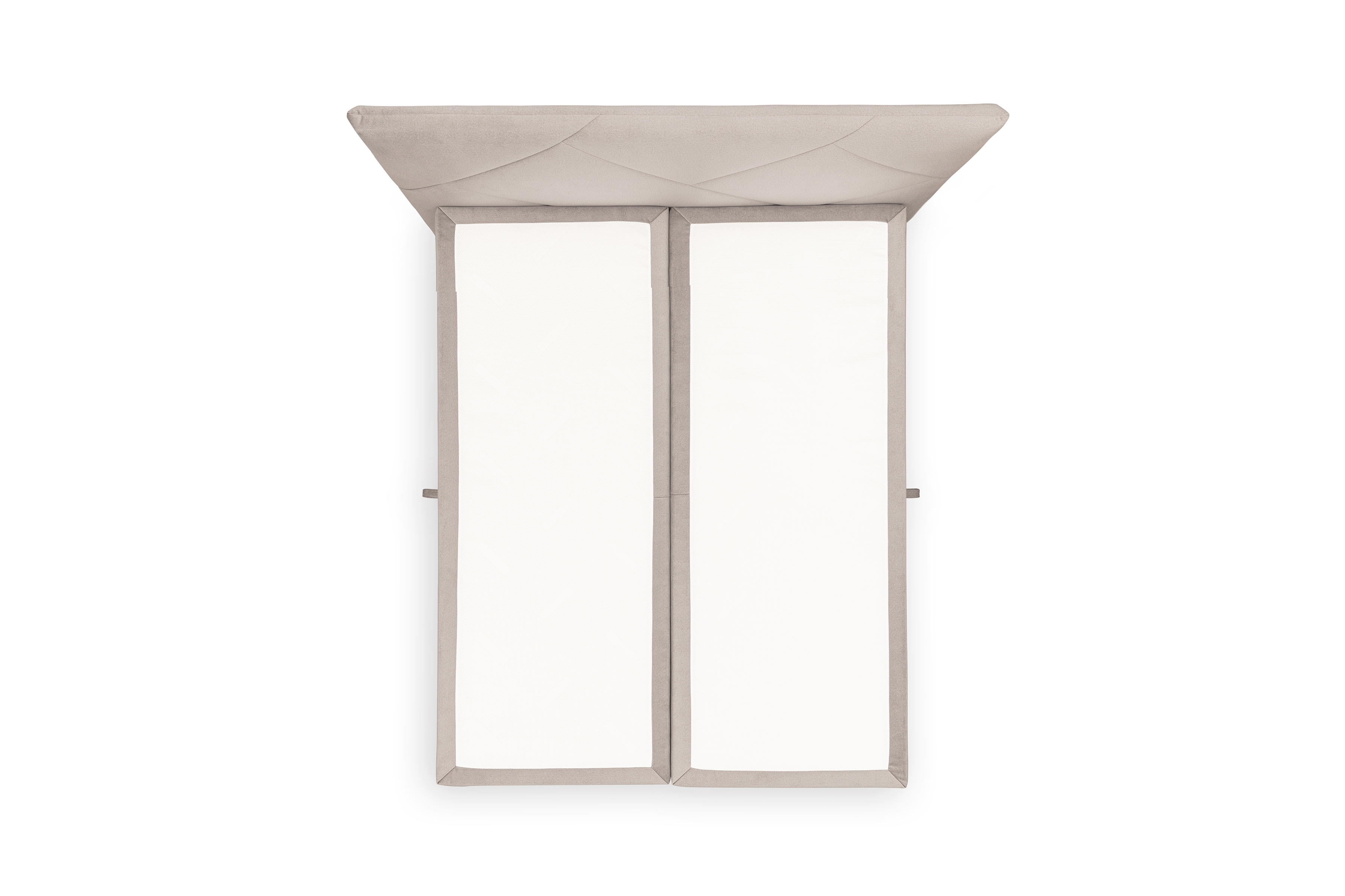 Kontinentálna posteľ Wasil 160x200 s úložným priestorom - krémový zamat Element 17 Boxspring posteľ Wasil 160x200 s úložným priestorom - Krémový zamat hydrofobowy Element 17