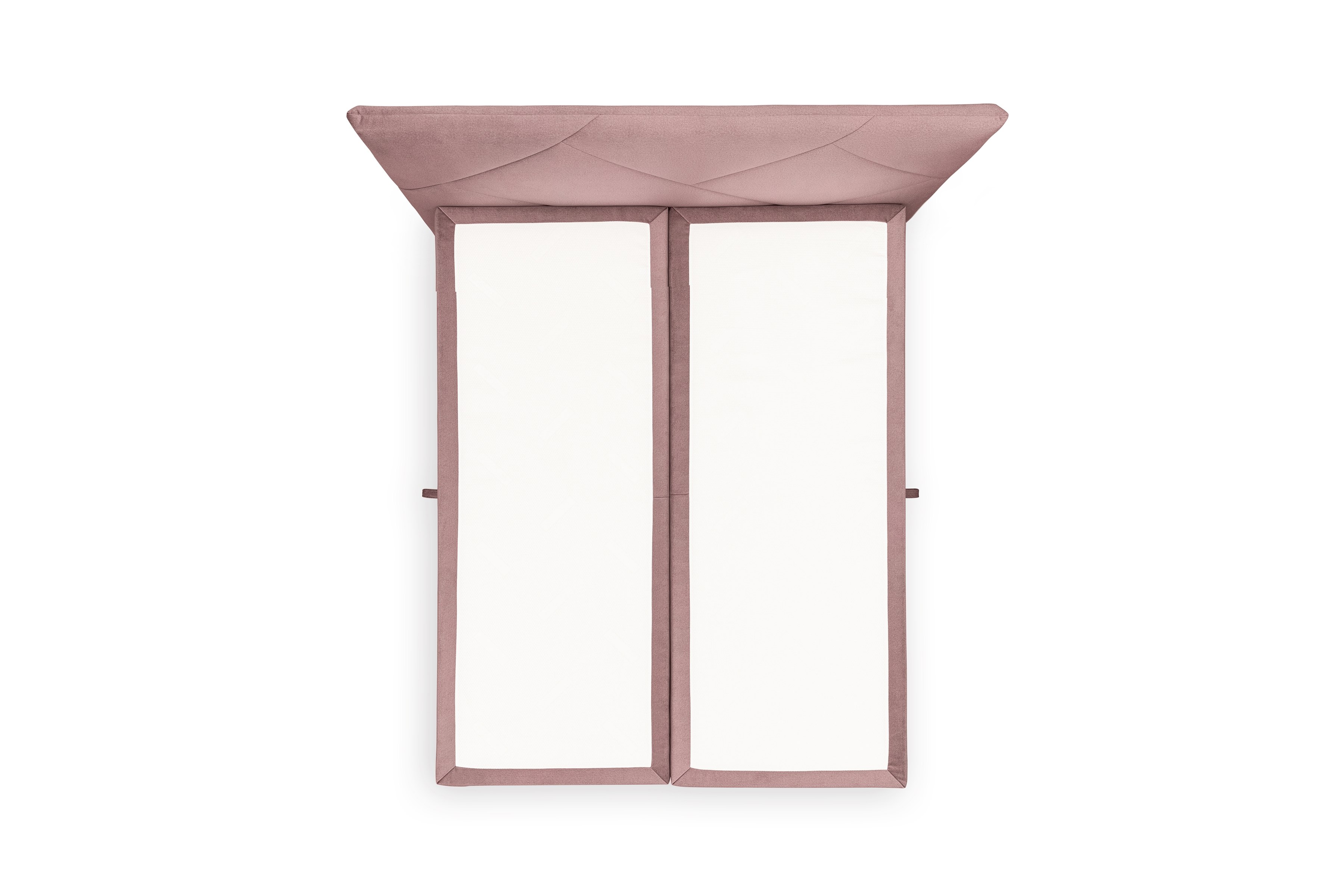 Posteľ Boxspring Wasil 160x200 s úložným priestorom - ružový hydrofóbny zamat Element 18 Boxspring posteľ Wasil 160x200 s úložným priestorom - Ružová zamat hydrofobowy Element 18