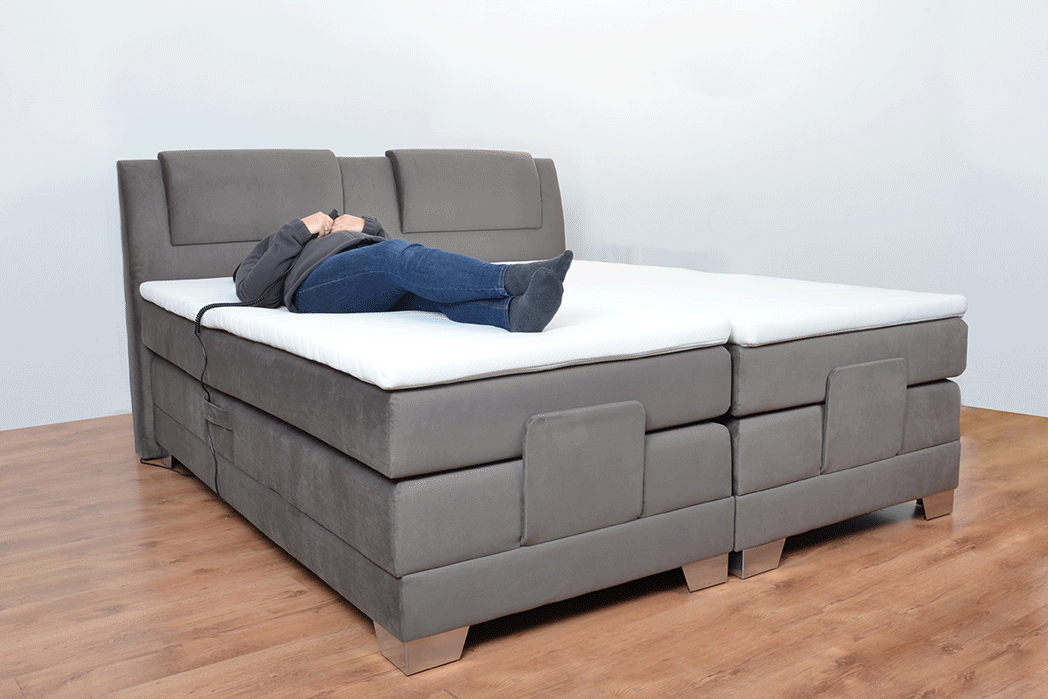 Kontinentálna posteľ s elektrickým polohovaním WE 1 - 160x200 cm - čierny zamat Jasmine 100 Boxspring posteľ 160x200