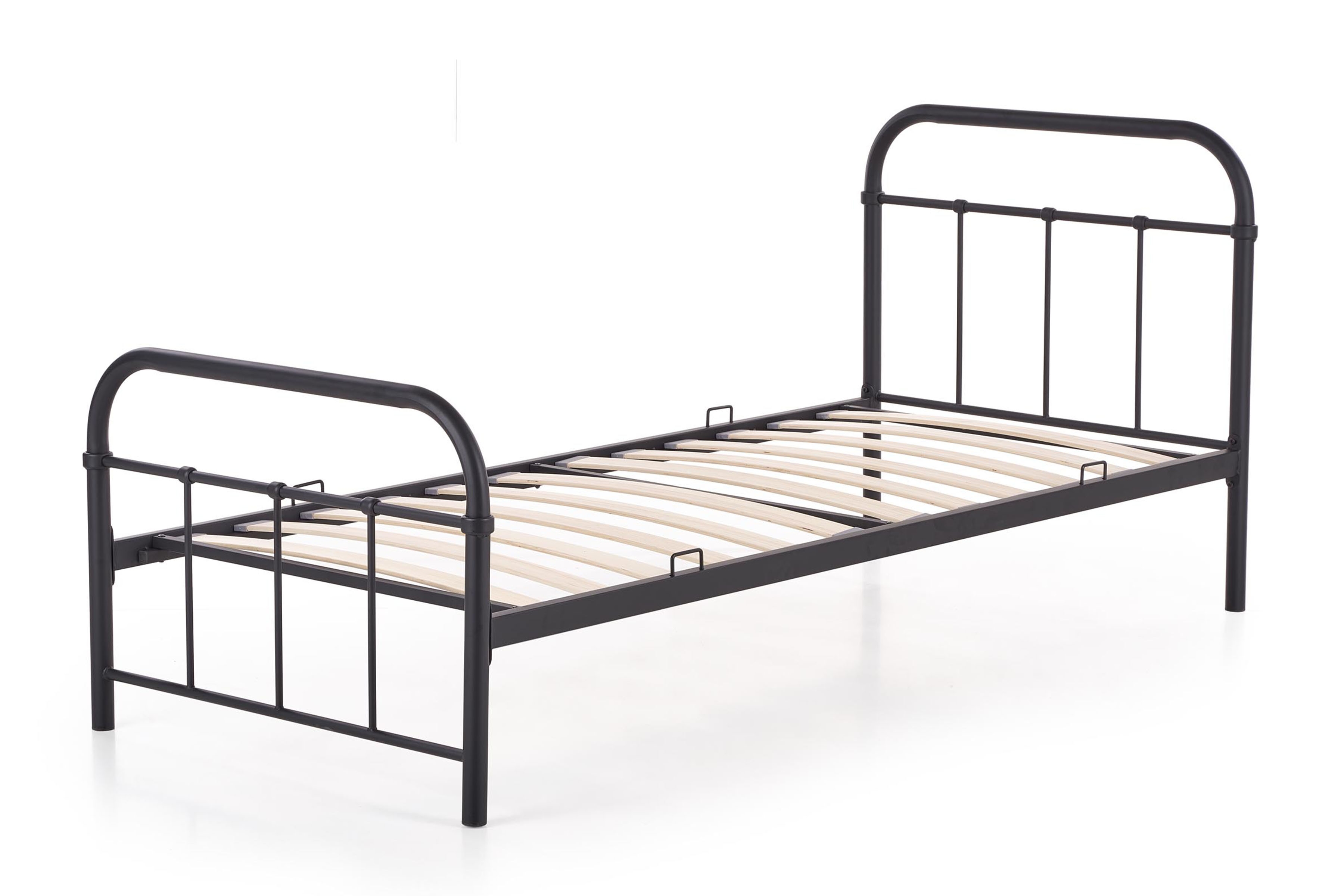 Kovová posteľ Linda 90x200 cm - čierna Posteľ kovové Milwi 90x200 - Čierny