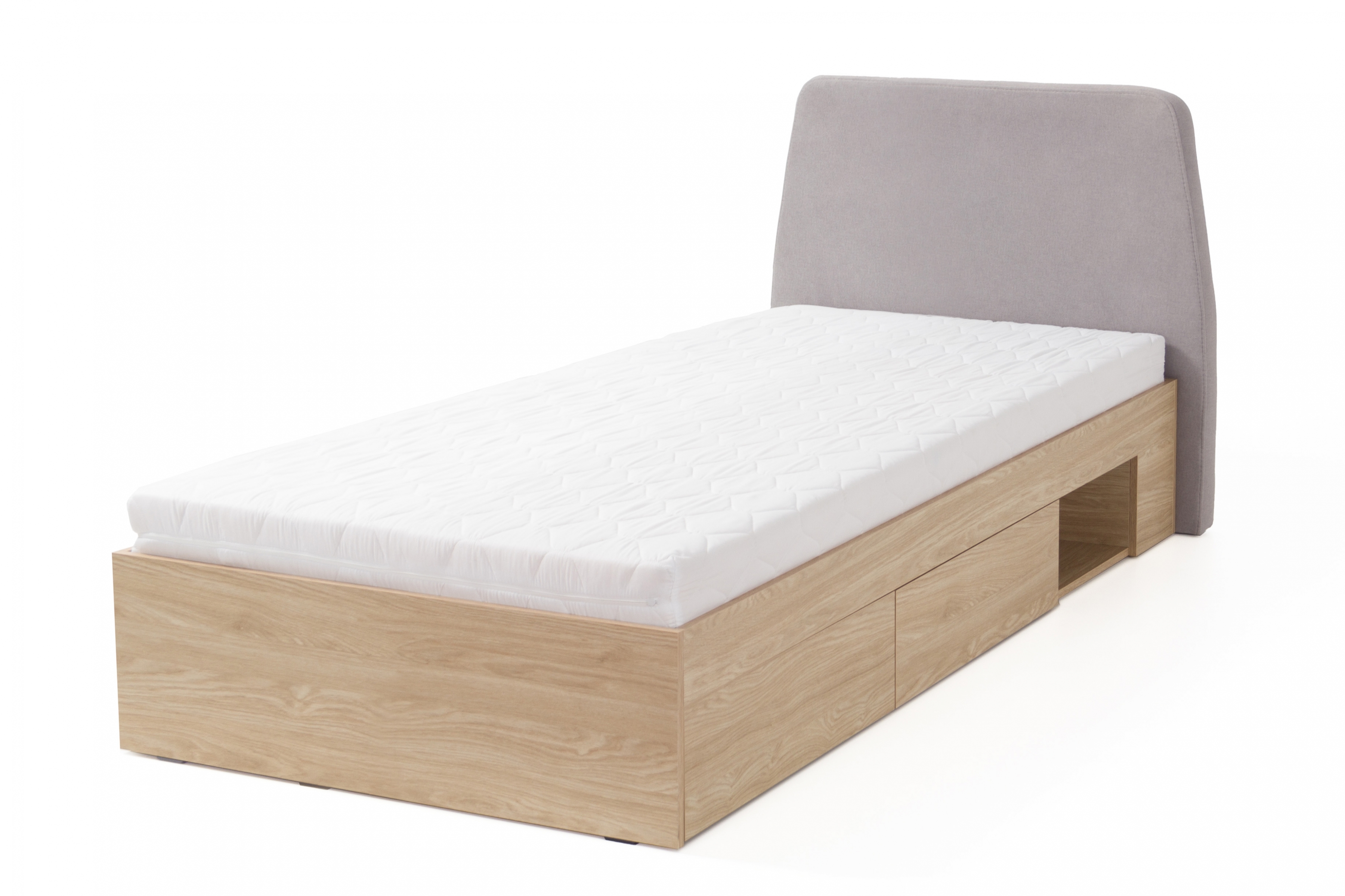 Postel Alessio 90x200 cm - dub olejovaný Postel mlodziezowe Alessio 12 - 90x200 cm - béžová Pískový / dub olejowany