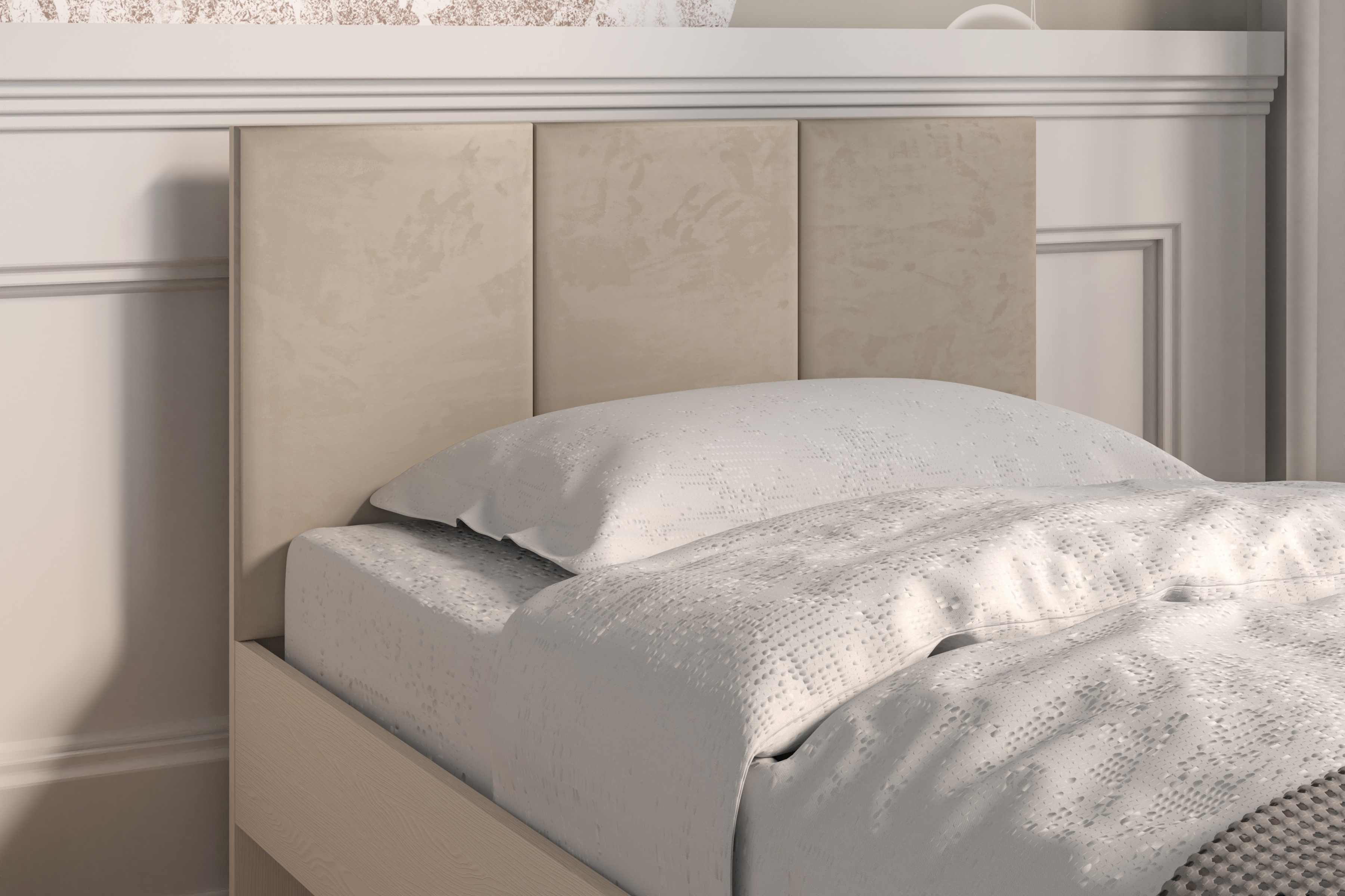 Dětská postel Marla 90x200 cm - béžová Nice 2 / pouštní písek Postel mlodziezowe Marla 90x200 cm - béžová samet Nice 2 / piasek pustyni