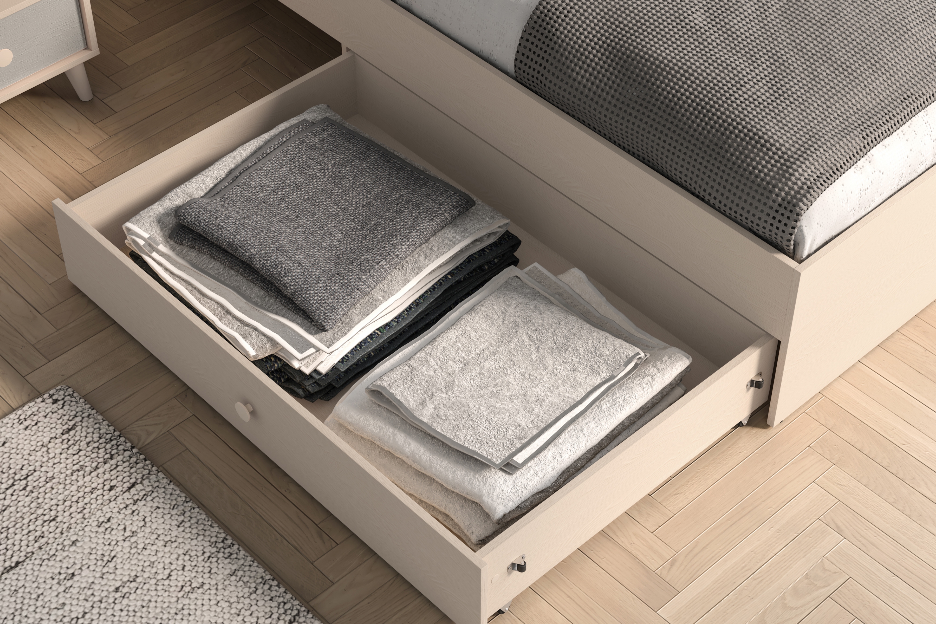 Dětská postel Marla 90x200 cm - béžová Nice 2 / pouštní písek Postel mlodziezowe Marla 90x200 cm - béžová samet Nice 2 / piasek pustyni