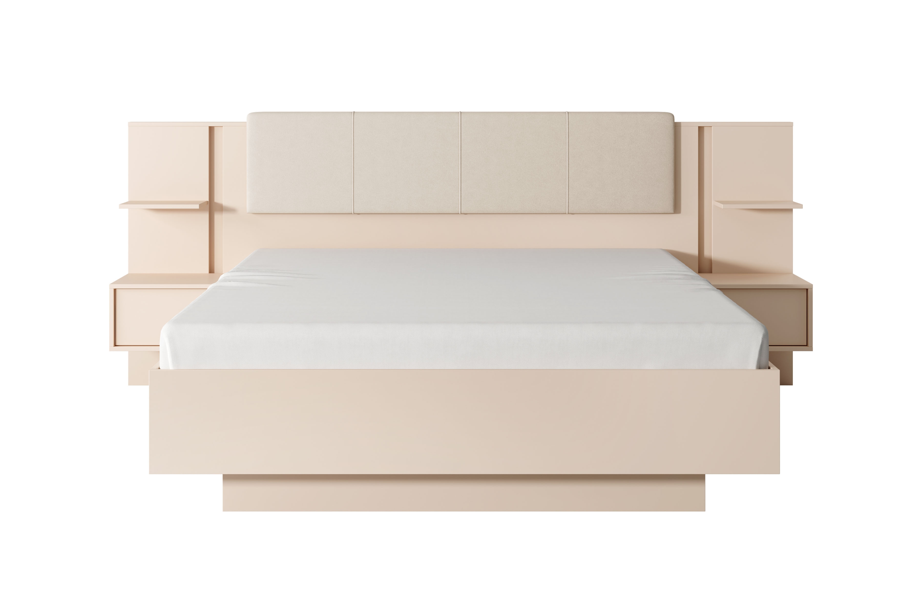 Postel Nifan 160x200 cm s úložným prostorem a nočními stolky postel Nifan s úložným prostorem i stolikami nocnymi - 160x200 cm