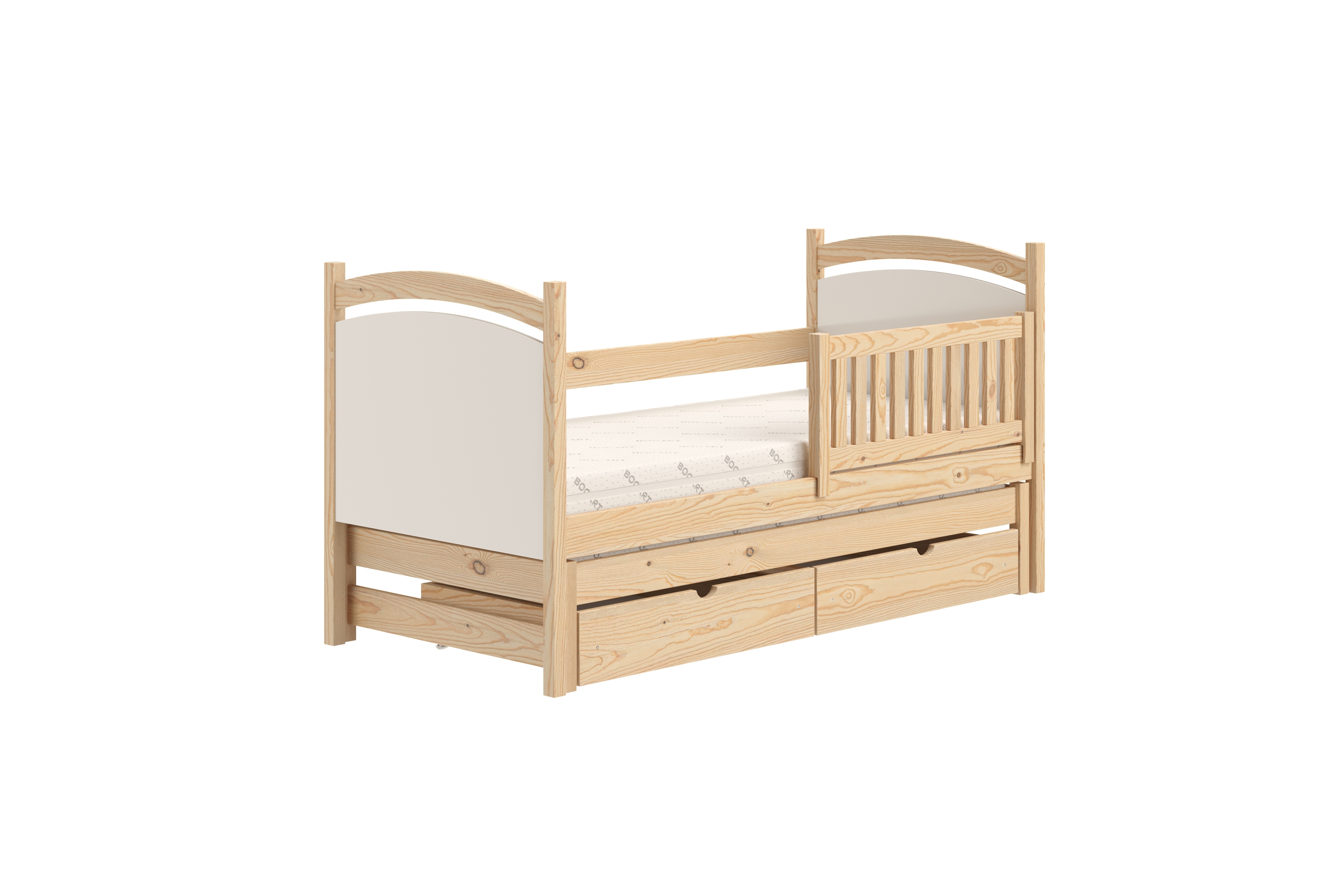 Dětská přízemní výsuvná postel Amely s tabulí na fixy 80x200 cm - borovice Postel přízemní Amely 80x200 výsuvná z tablica suchoscieralna - borovice