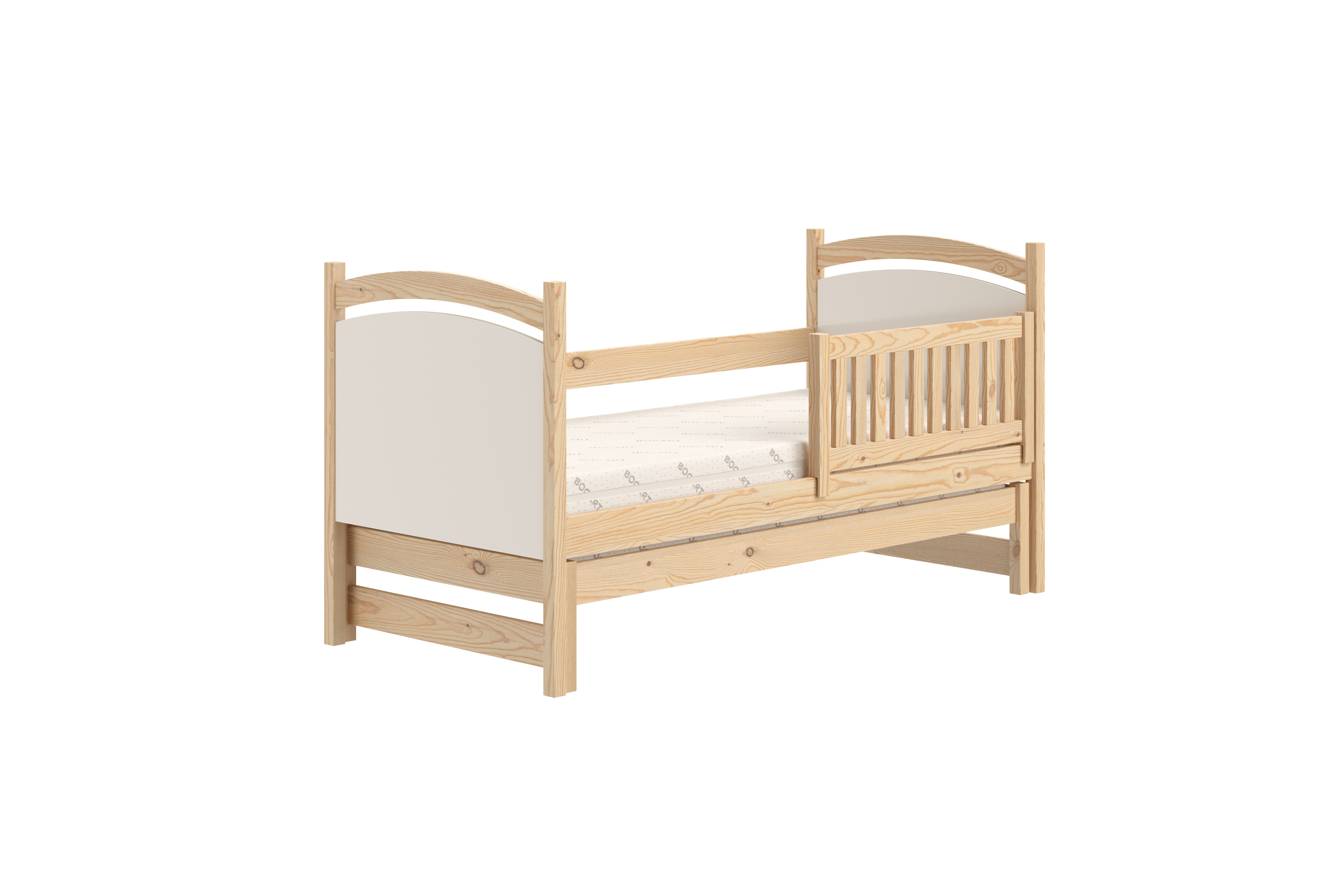 Posteľ s prístelkou s tabuľou Amely - borovica, 90x180 Posteľ prízemná Amely 90x180 výsuvna z tablica suchoscieralna - Borovica