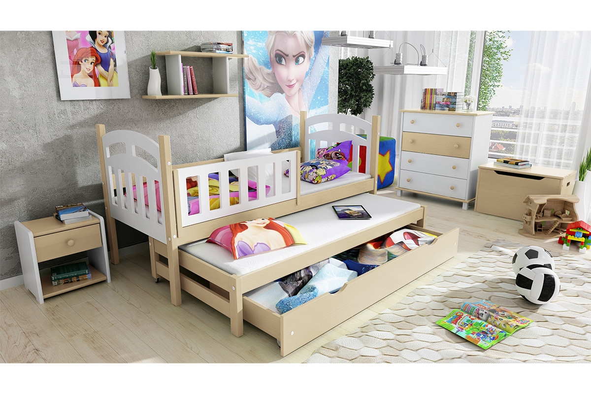 Vysúvacia jednoposchodovú posteľ Nati pre dve osoby Posteľ bez matraca