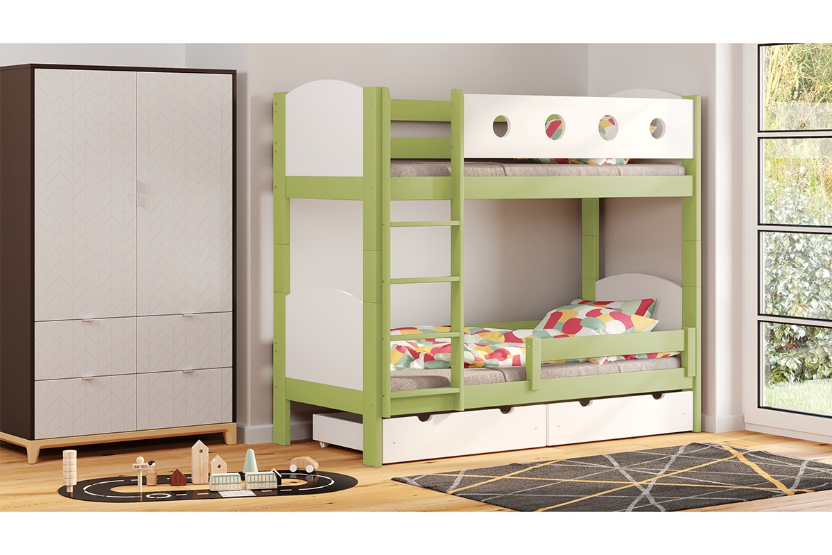 Dřevěná patrová postel Feliks II postel patrová  Zeloné