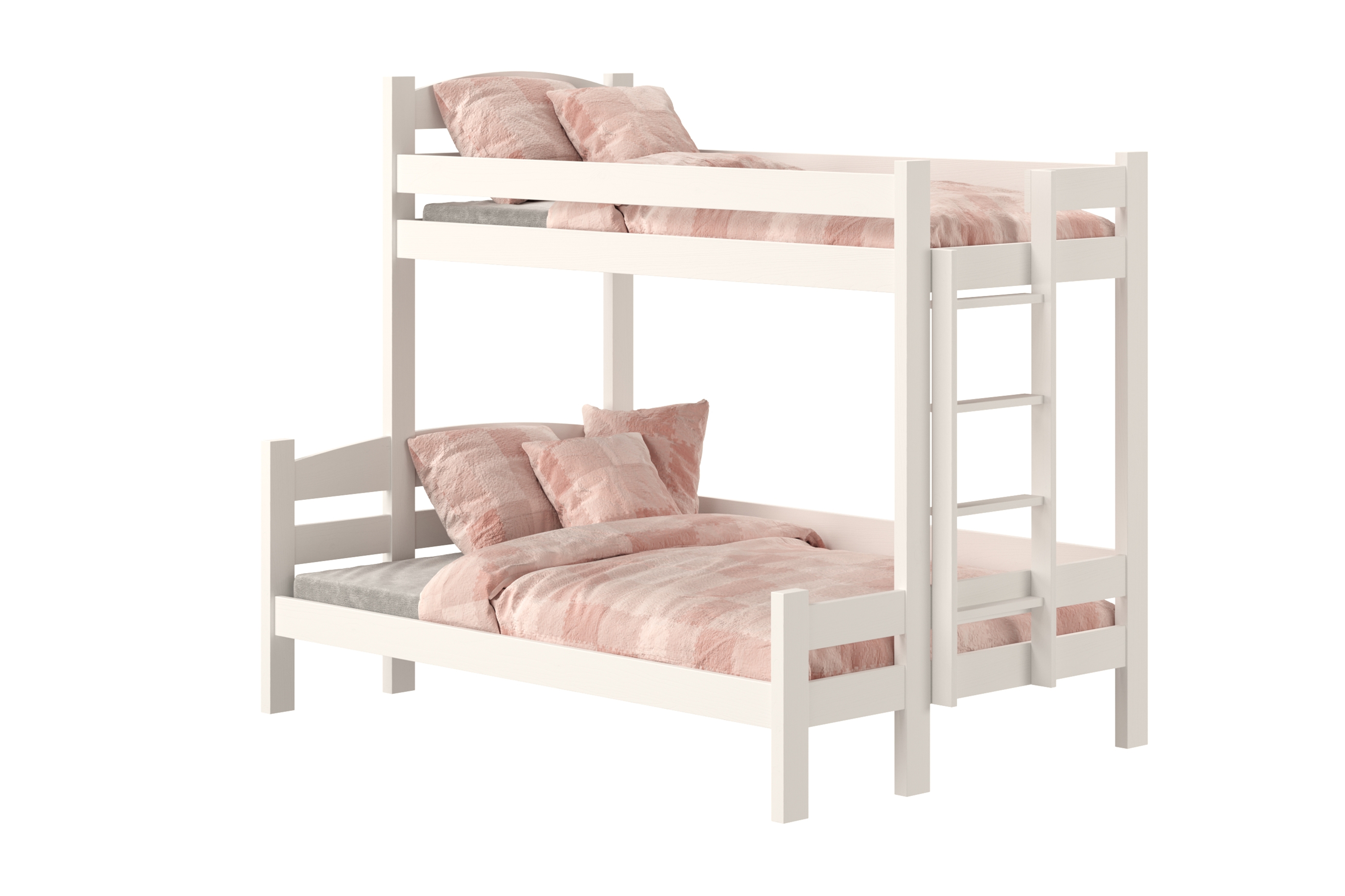 Patrová postel Lovic pravá 80x200/120x200 cm - bílá Postel patrová  Lovic 80x200/120x200 se zásuvkami  pravá - bílá