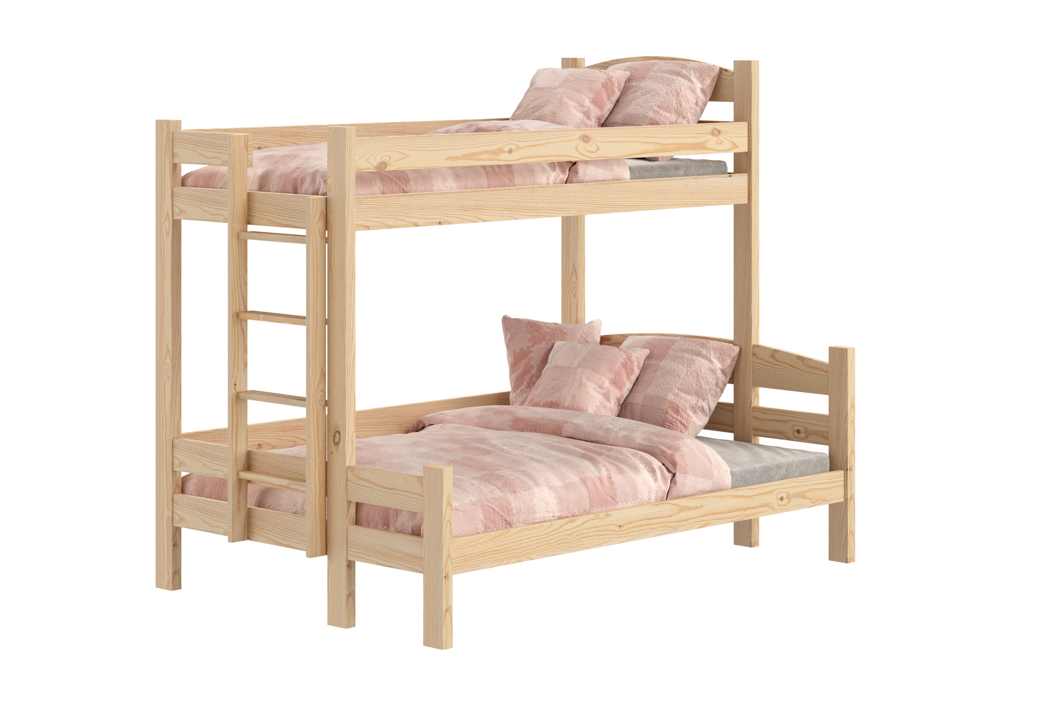 Poschodová posteľ Lovic so zásuvkami ľavá - borovica, 80x200/120x200 Posteľ poschodová Lovic 80x200/120x200 so zásuvkami ľavá strana - Borovica