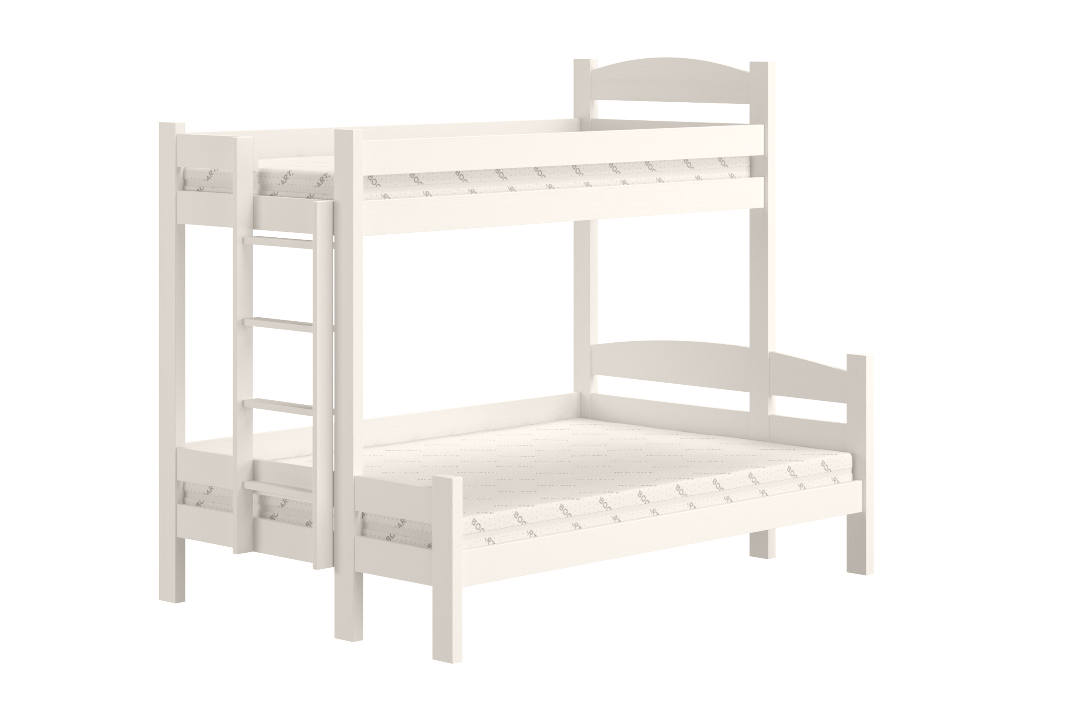 Patrová postel Lovic levá 80x200/140x200 cm - bílá Postel patrová  Lovic 80x200/140x200 se zásuvkami levá - bílá