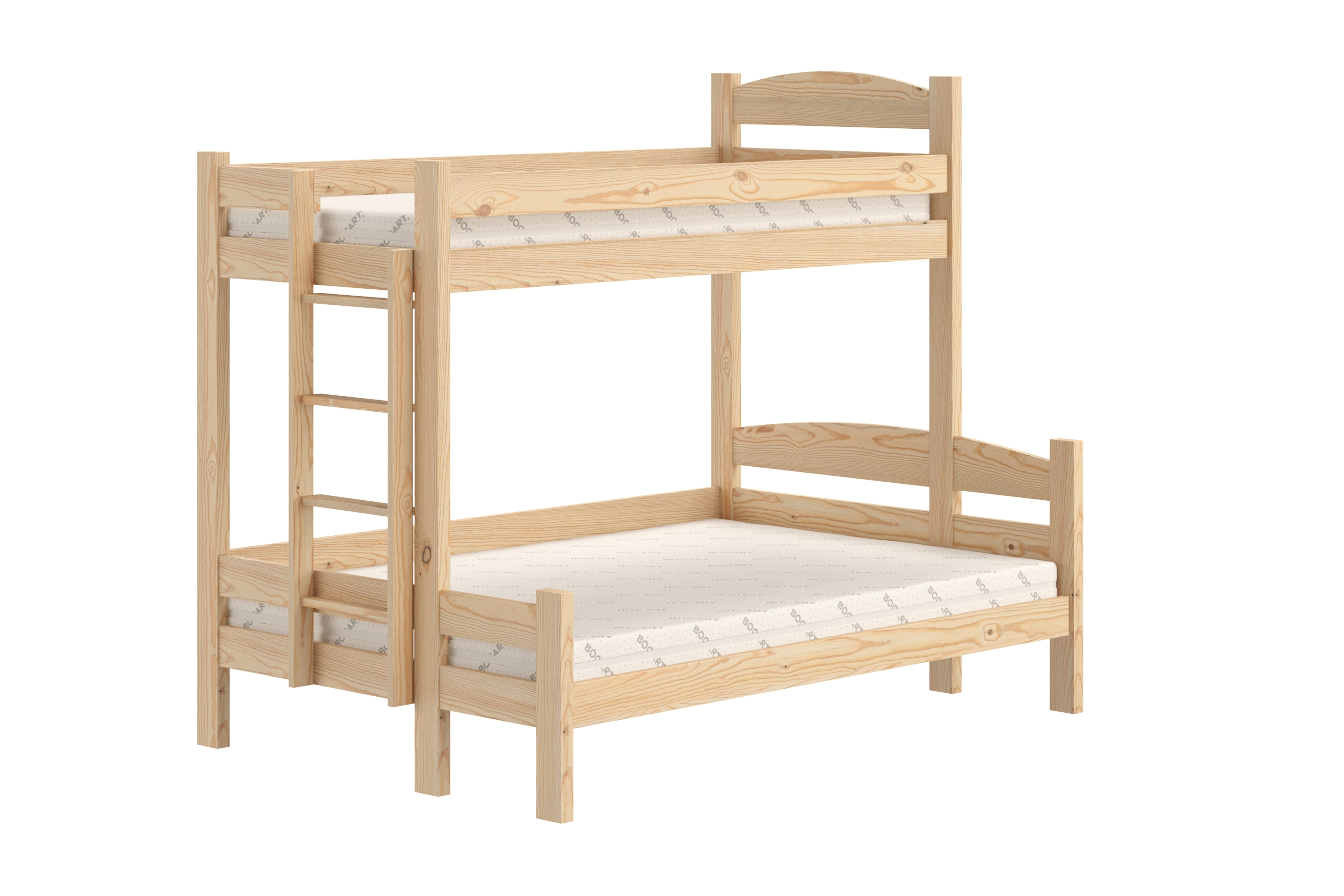 Patrová postel Lovic levá 90x200/120x200 cm - borovice Postel patrová  Lovic 90x200/120x200 se zásuvkami levá - borovice