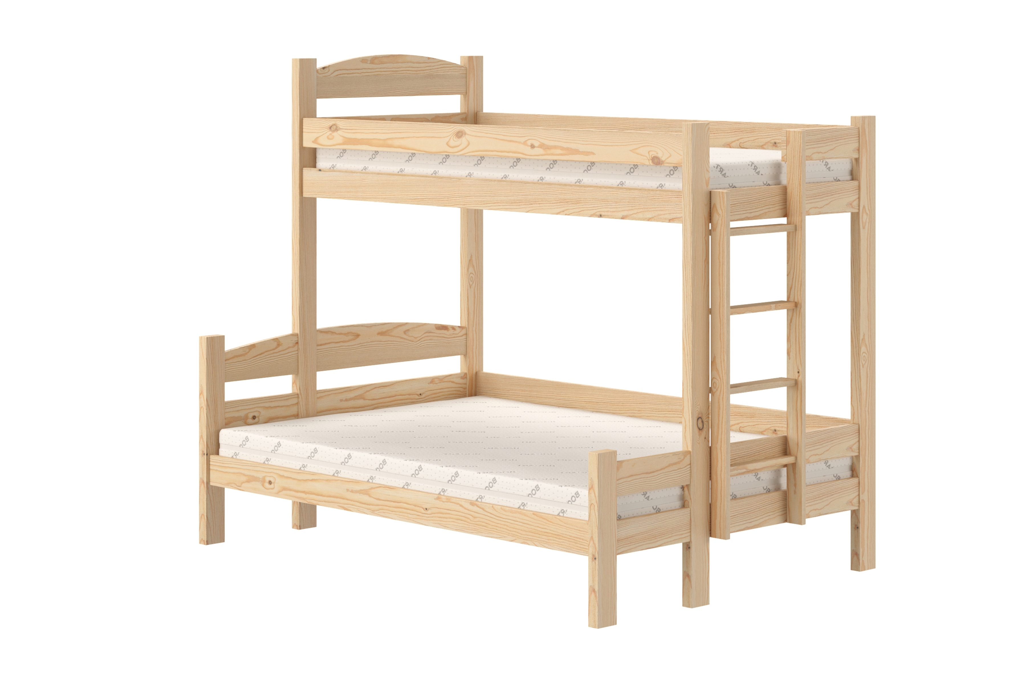 Patrová postel Lovic pravá 90x200/120x200 cm - borovice Postel patrová  Lovic 90x200/120x200 se zásuvkami Lovic pravá - borovice