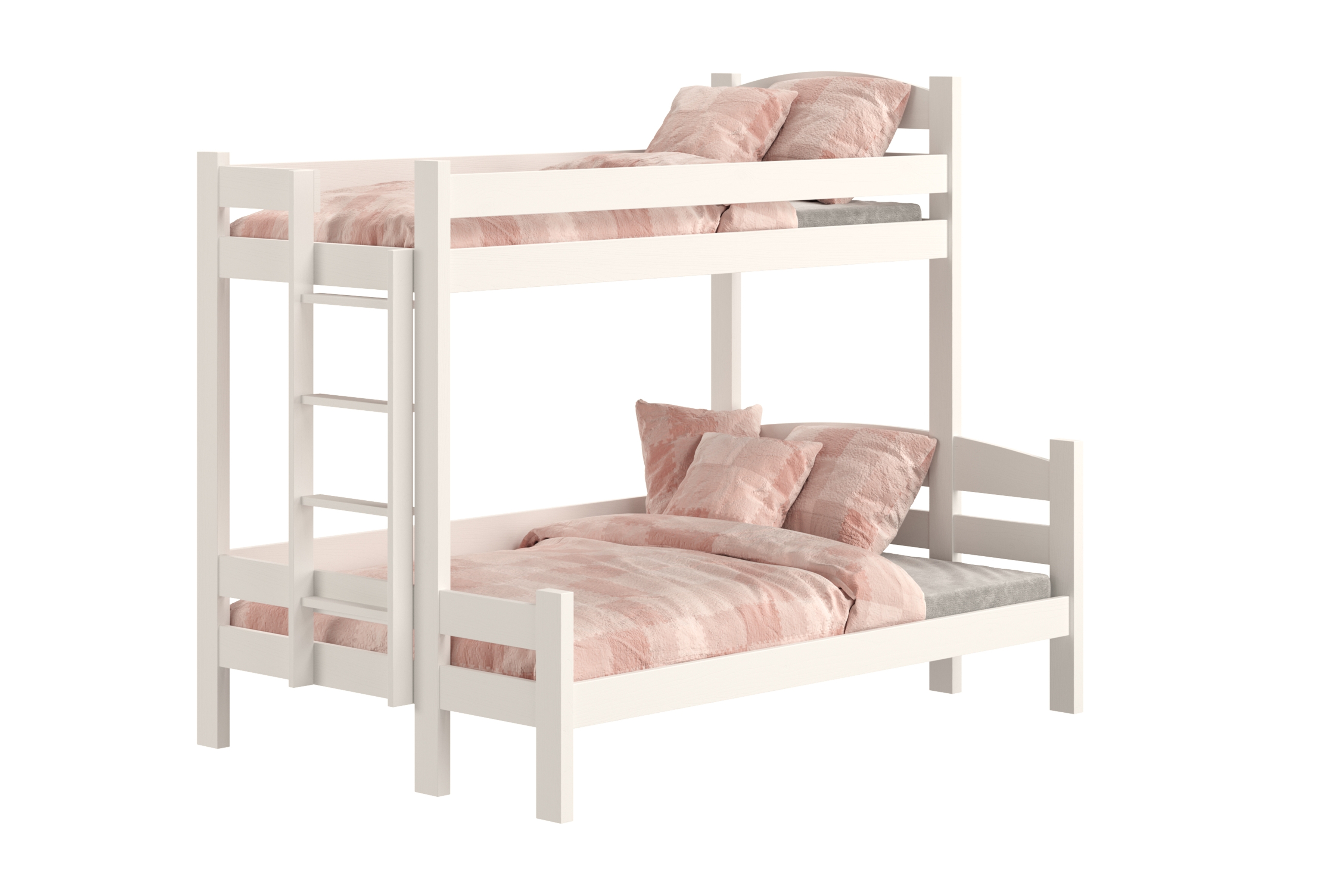 Poschodová posteľ Lovic ľavá - 90x200/140x200 cm - biela Posteľ poschodová Lovic 90x200/140x200 so zásuvkami ľavá strana - Biely 